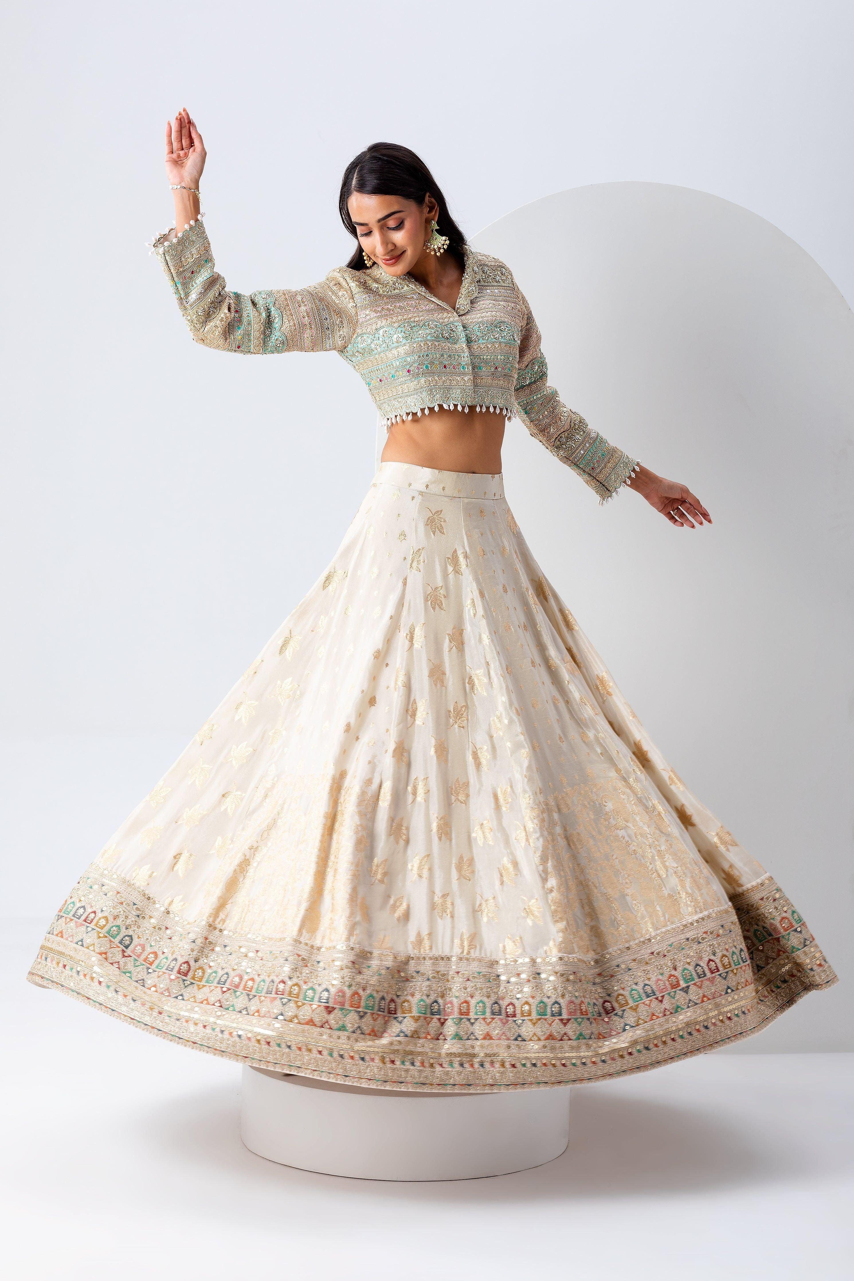 Ivory Lehenga Set - Mokshaa