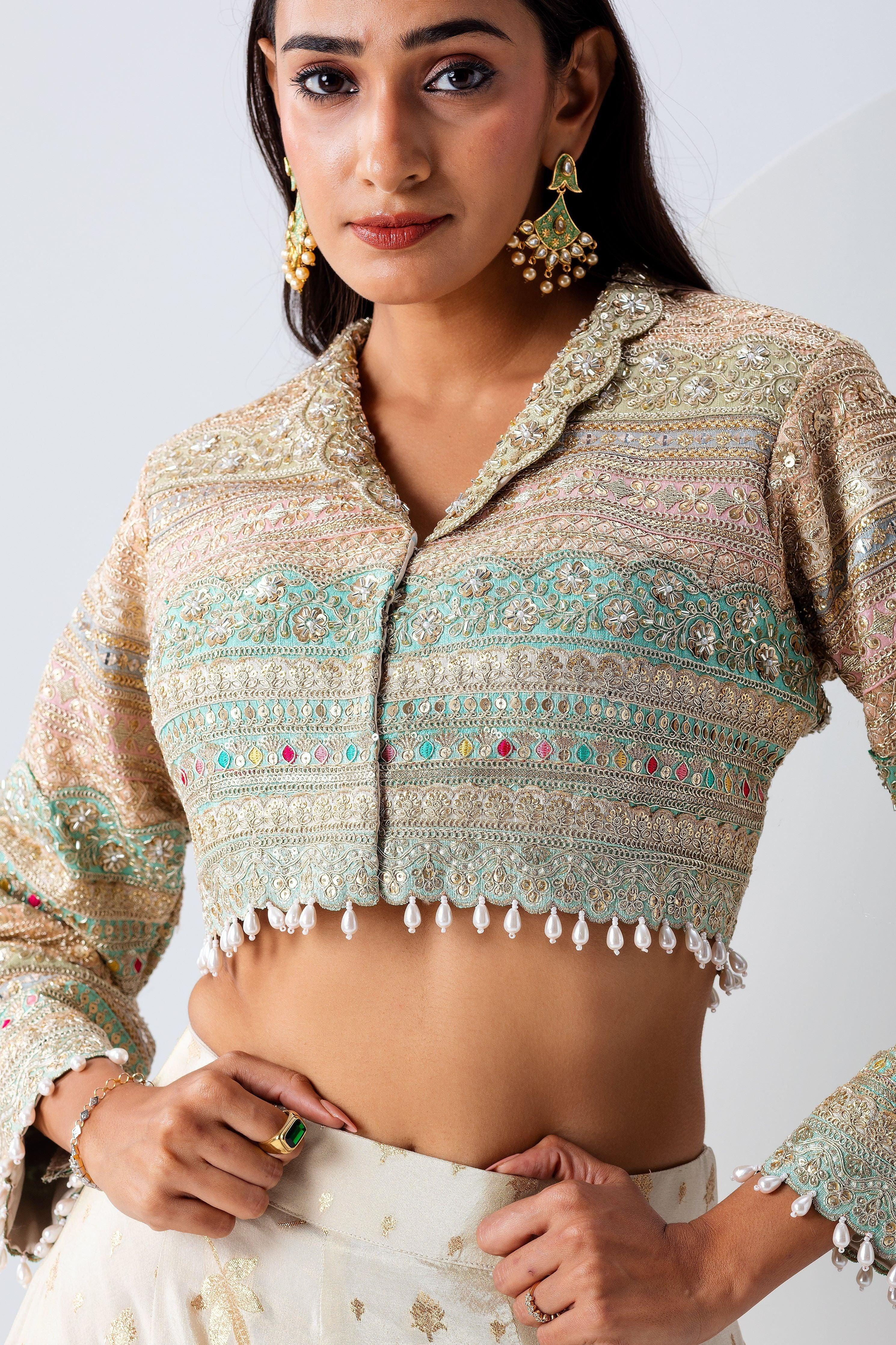 Ivory Lehenga Set - Mokshaa