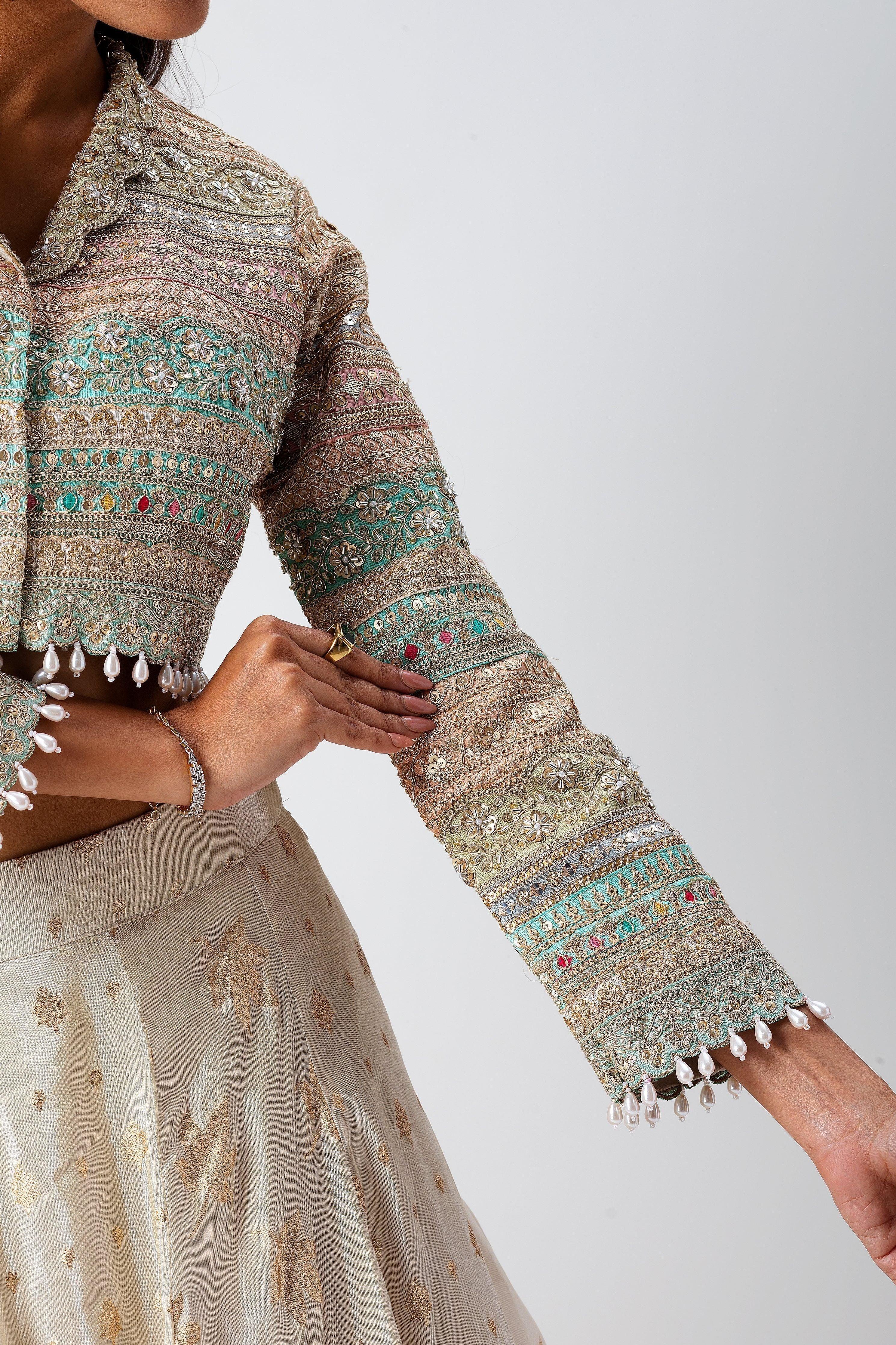 Ivory Lehenga Set - Mokshaa