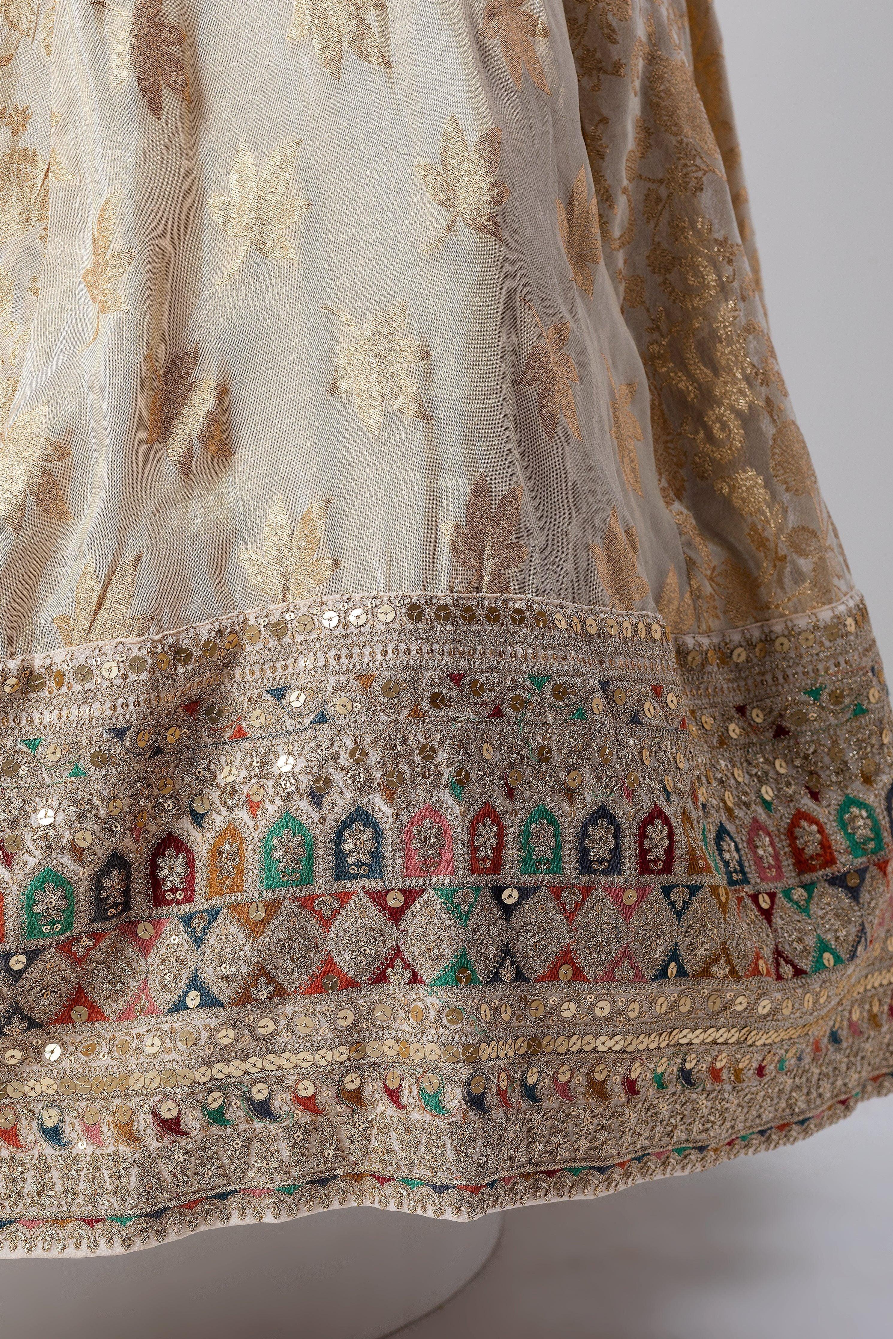 Ivory Lehenga Set - Mokshaa