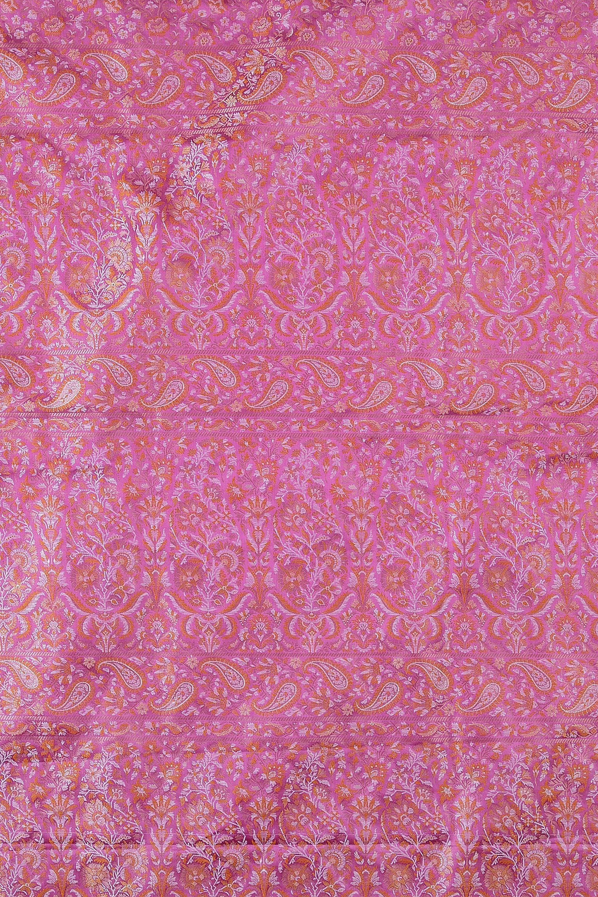 Lavender Banaras Silk Saree - Mokshaa