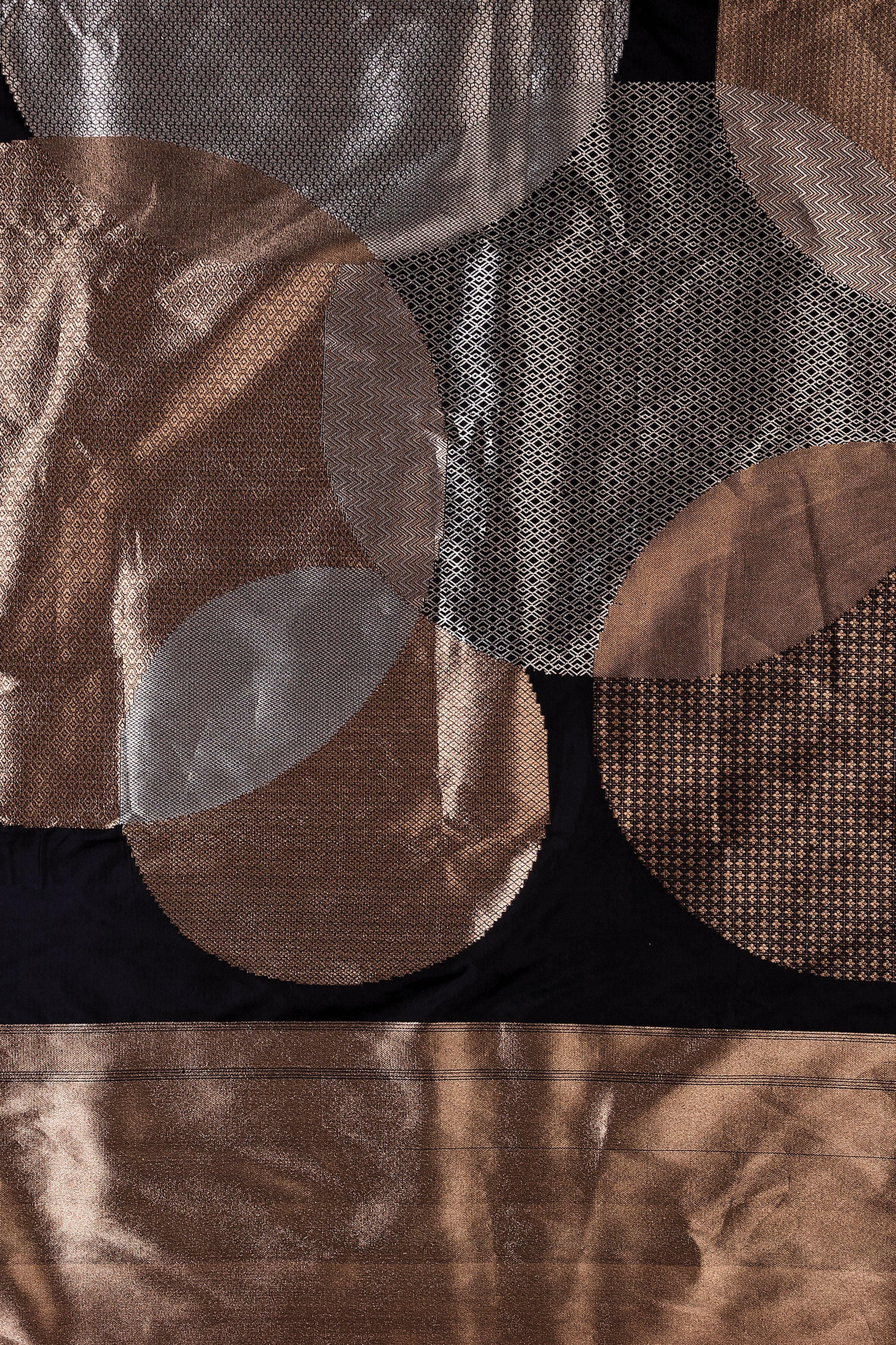 Black Banaras Silk Saree - Mokshaa