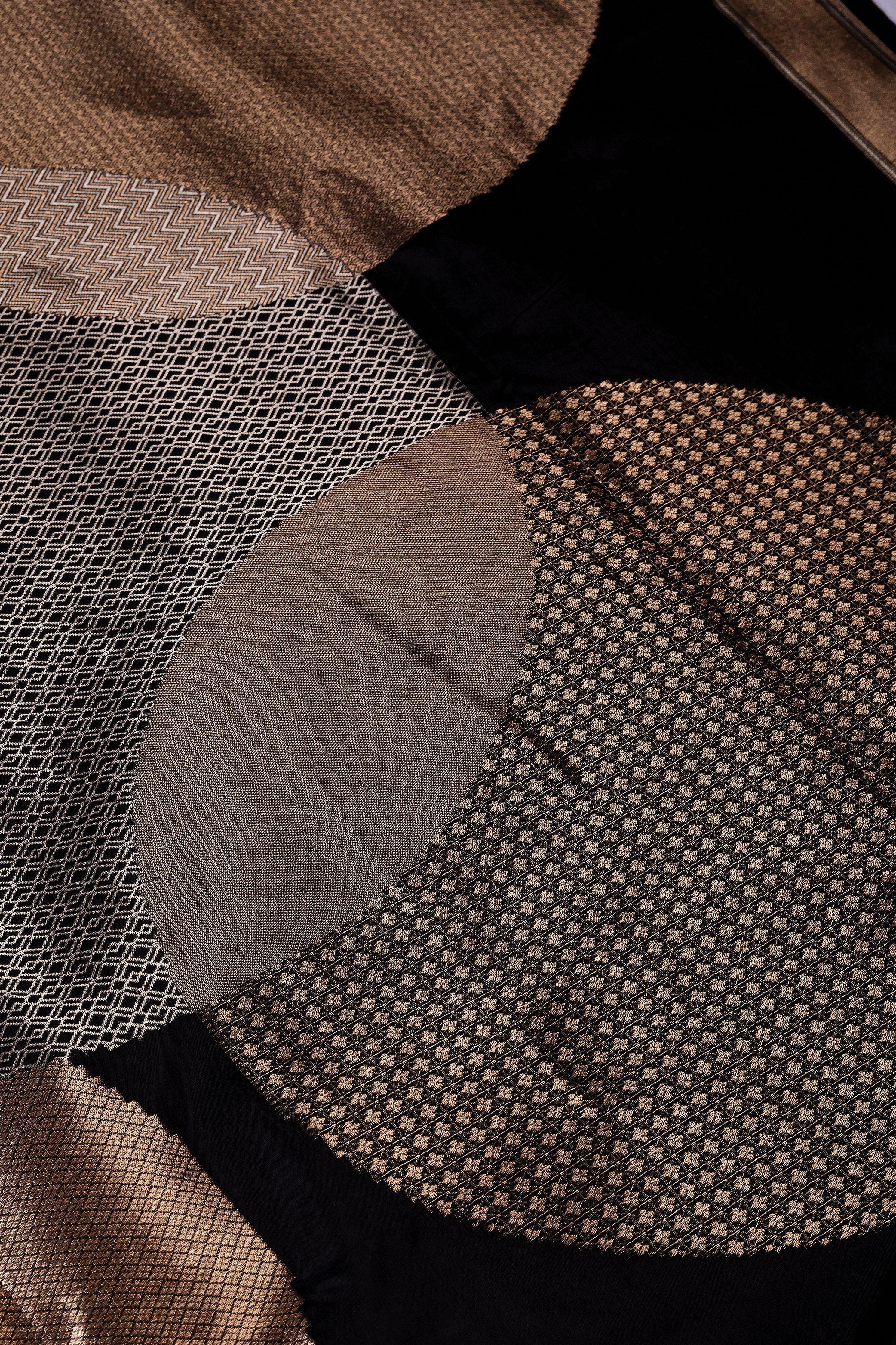Black Banaras Silk Saree - Mokshaa