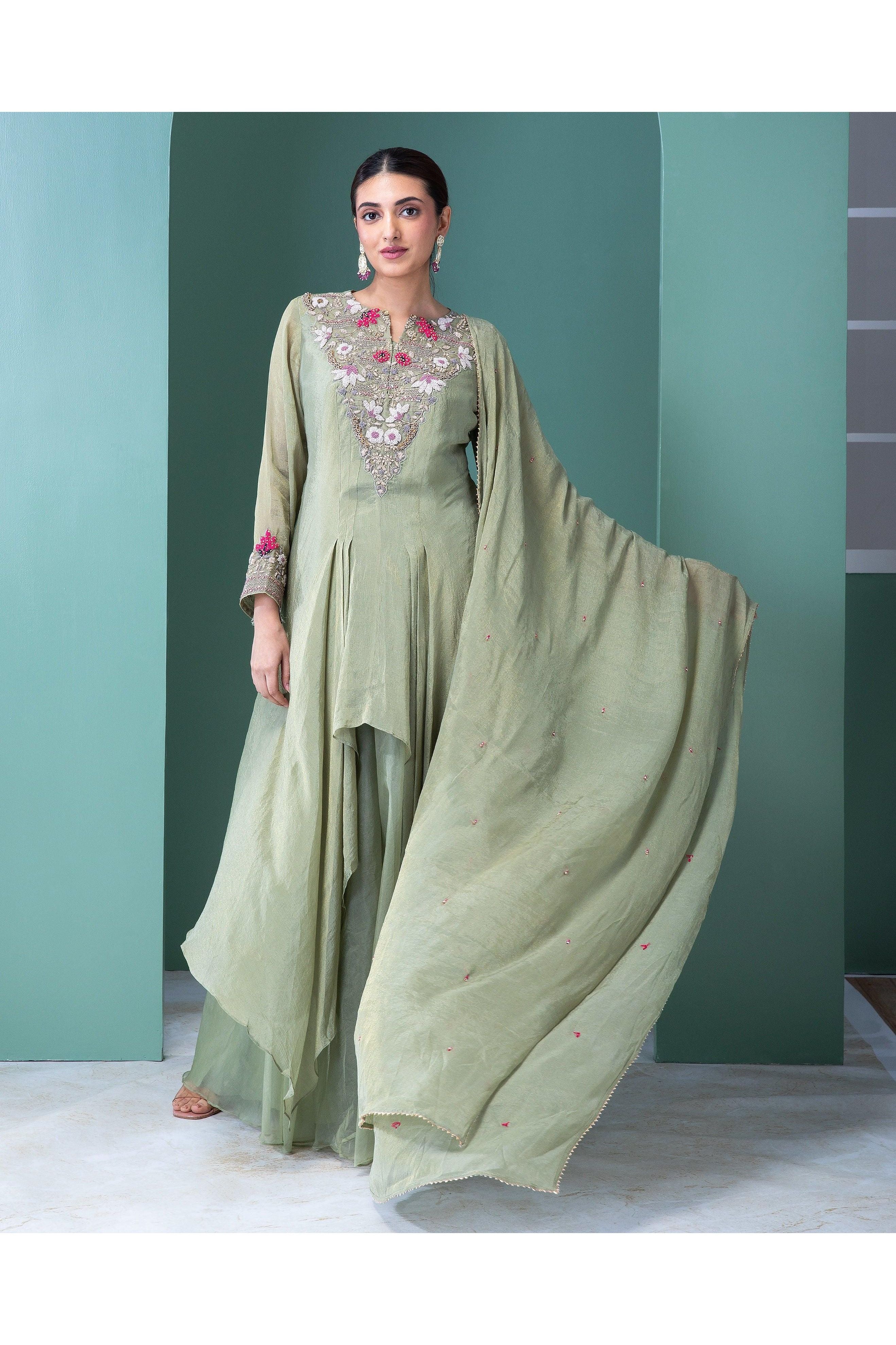 Sage Green Anarkali Set XL Sage Green Anarkali Set XL