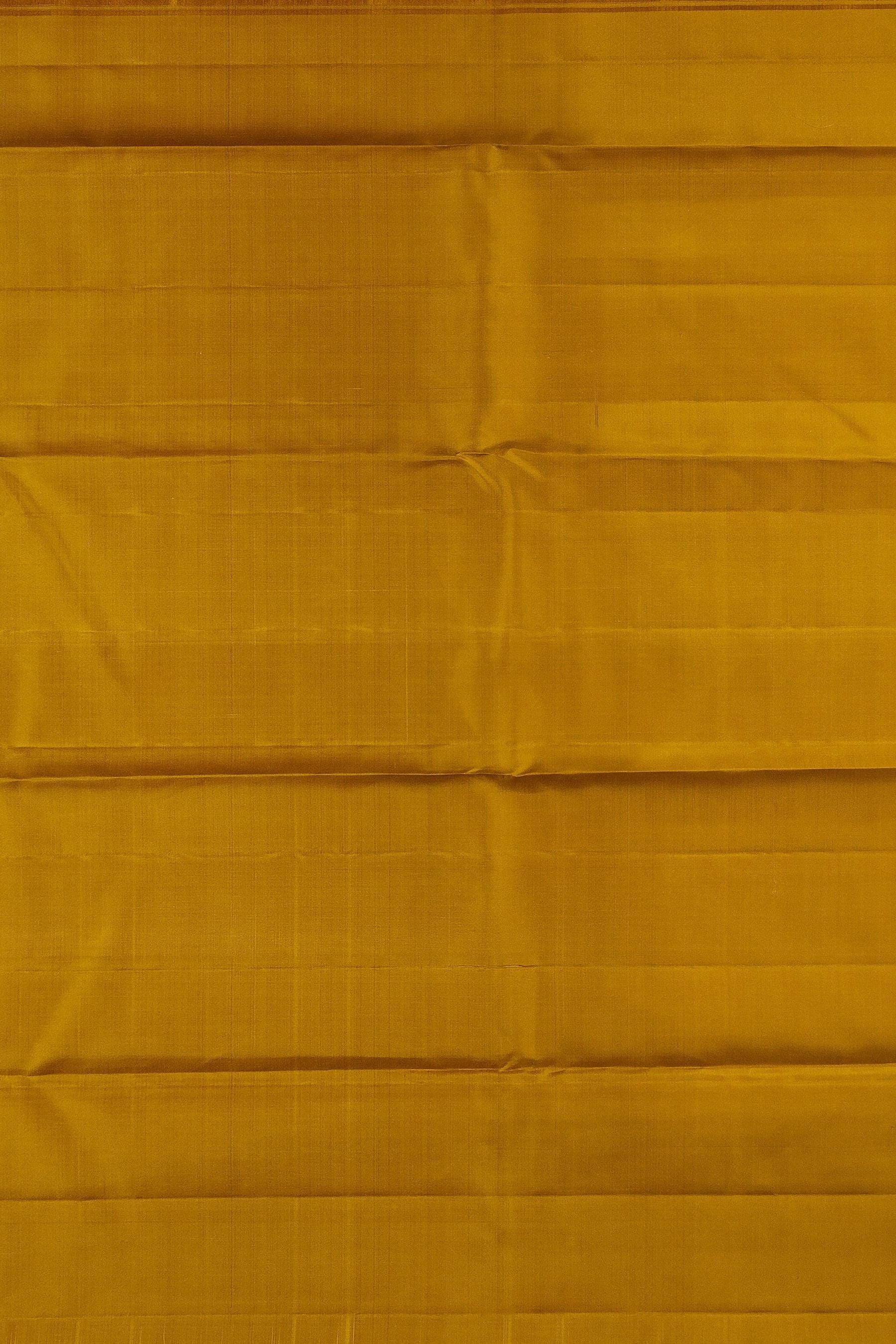 Mustard Kanchipuram Silk Saree - Mokshaa
