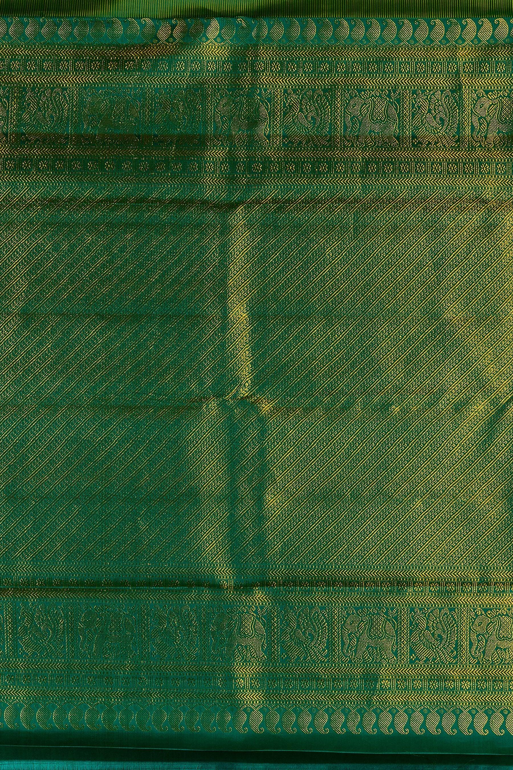 Mustard Kanchipuram Silk Saree - Mokshaa