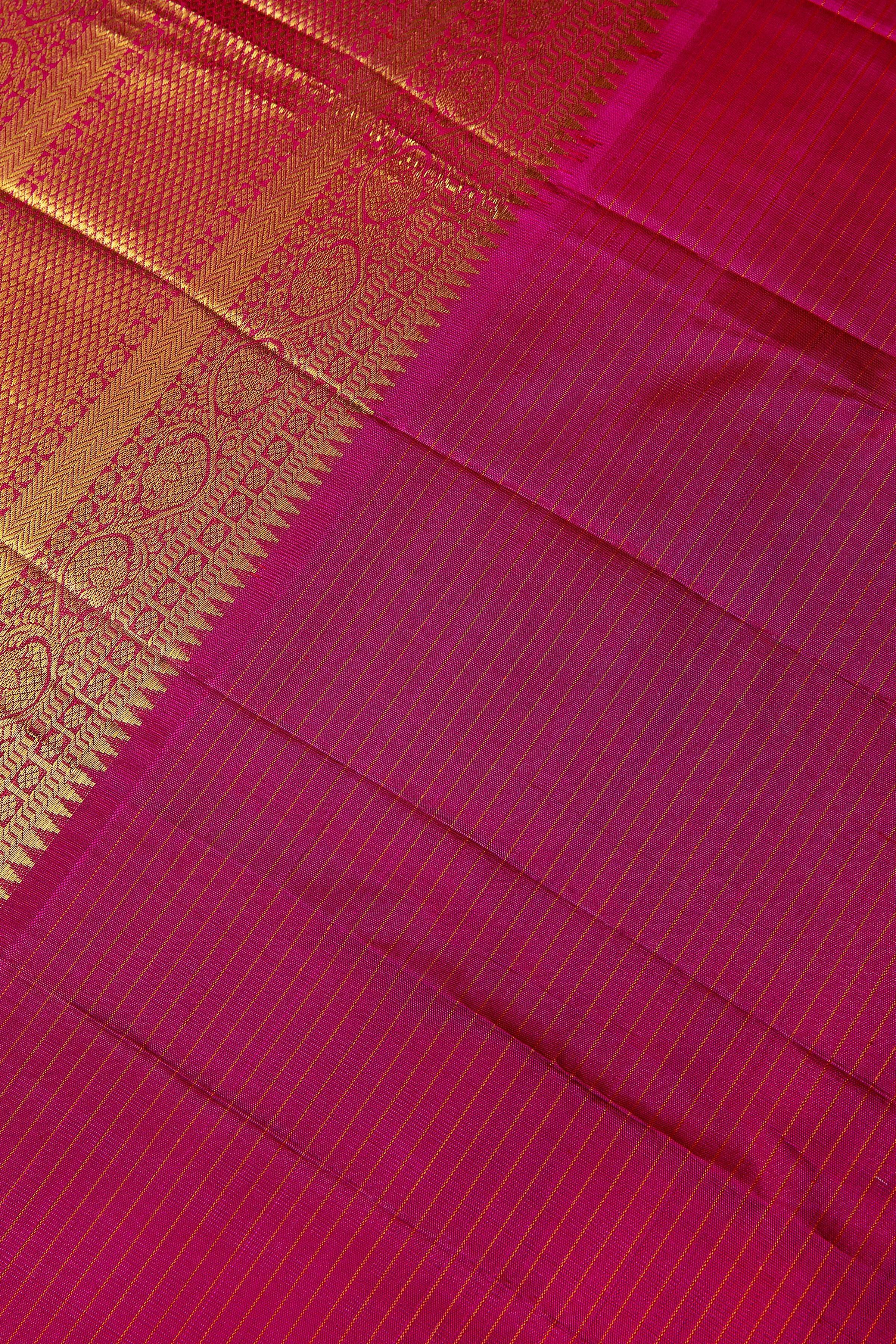 Beige Kanchipuram Silk Saree - Mokshaa