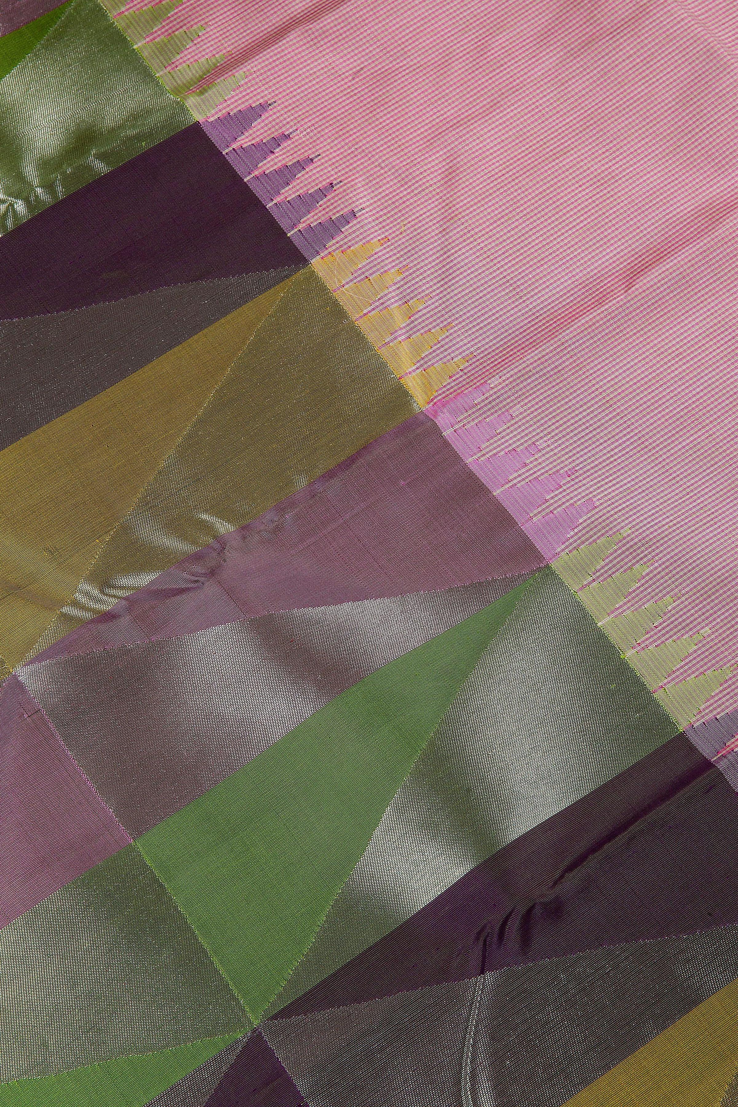 Pink Kanchipuram Silk Saree - Mokshaa