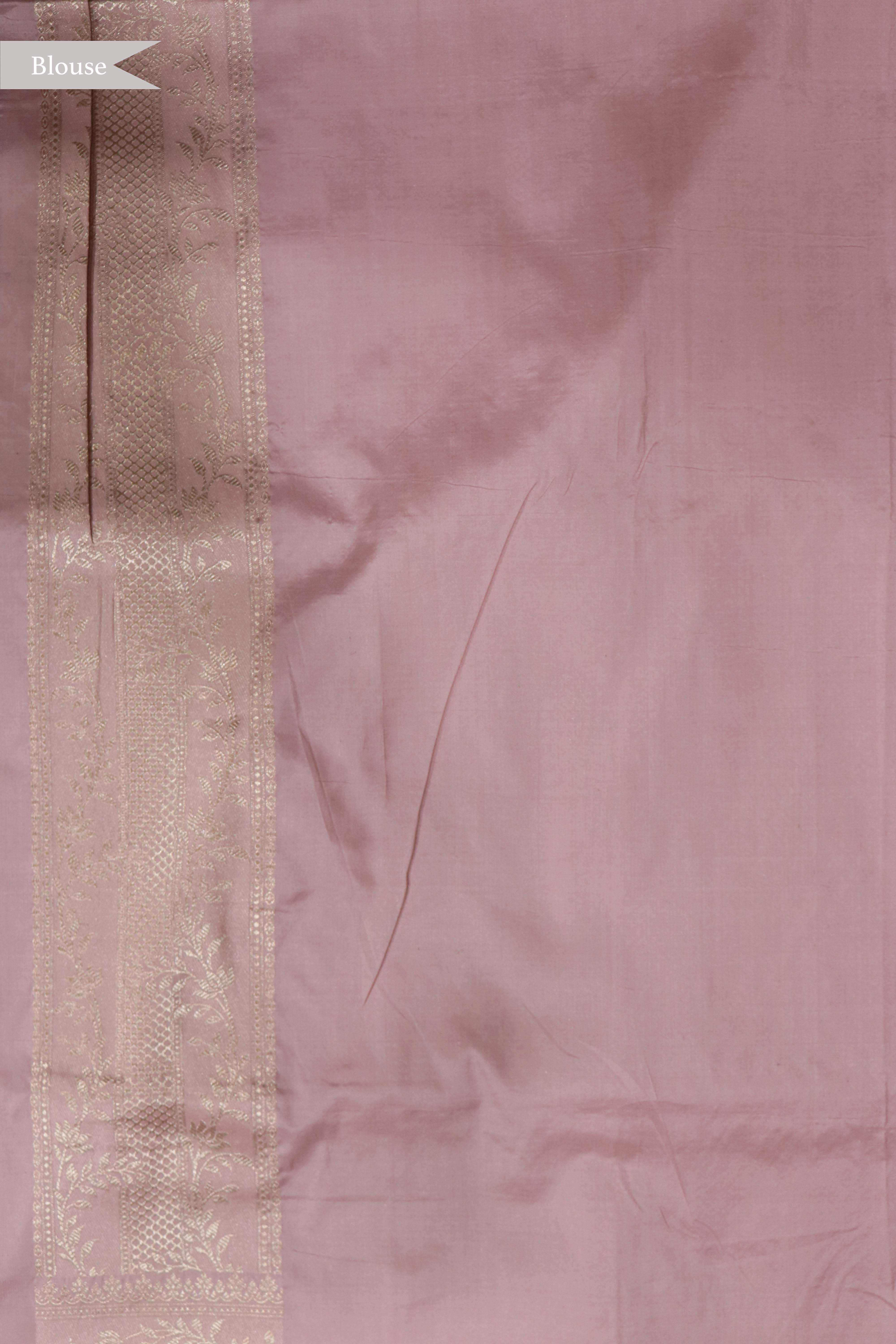 Peach Banarasi Silk Saree