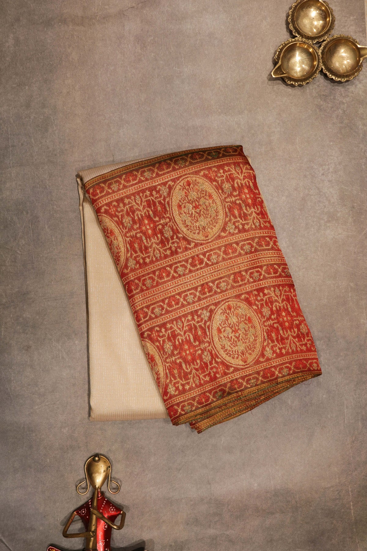Off-White Kanchivaram Silk Saree