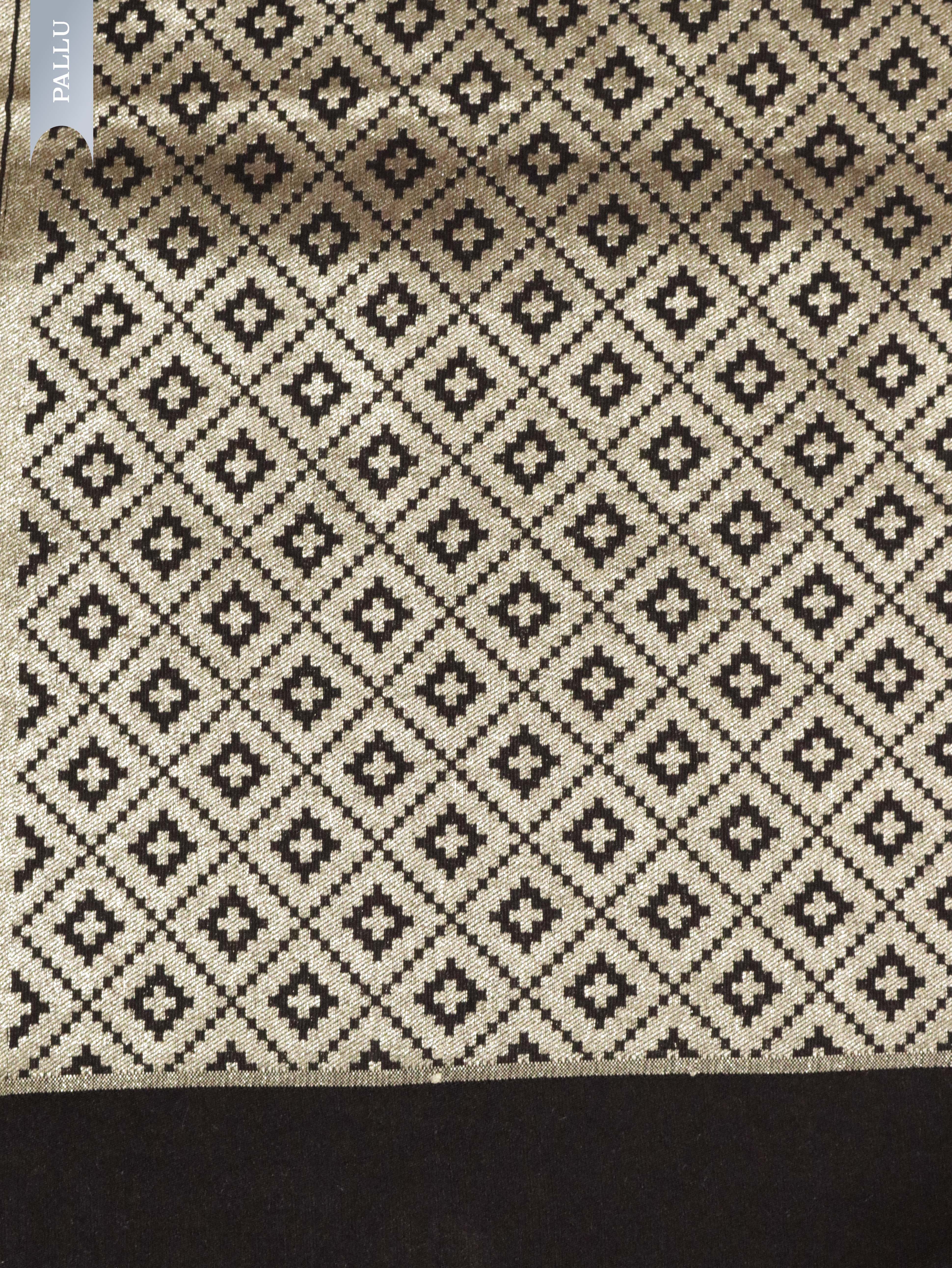 Off White Handloom Silk Saree with Silver Zari Weaving