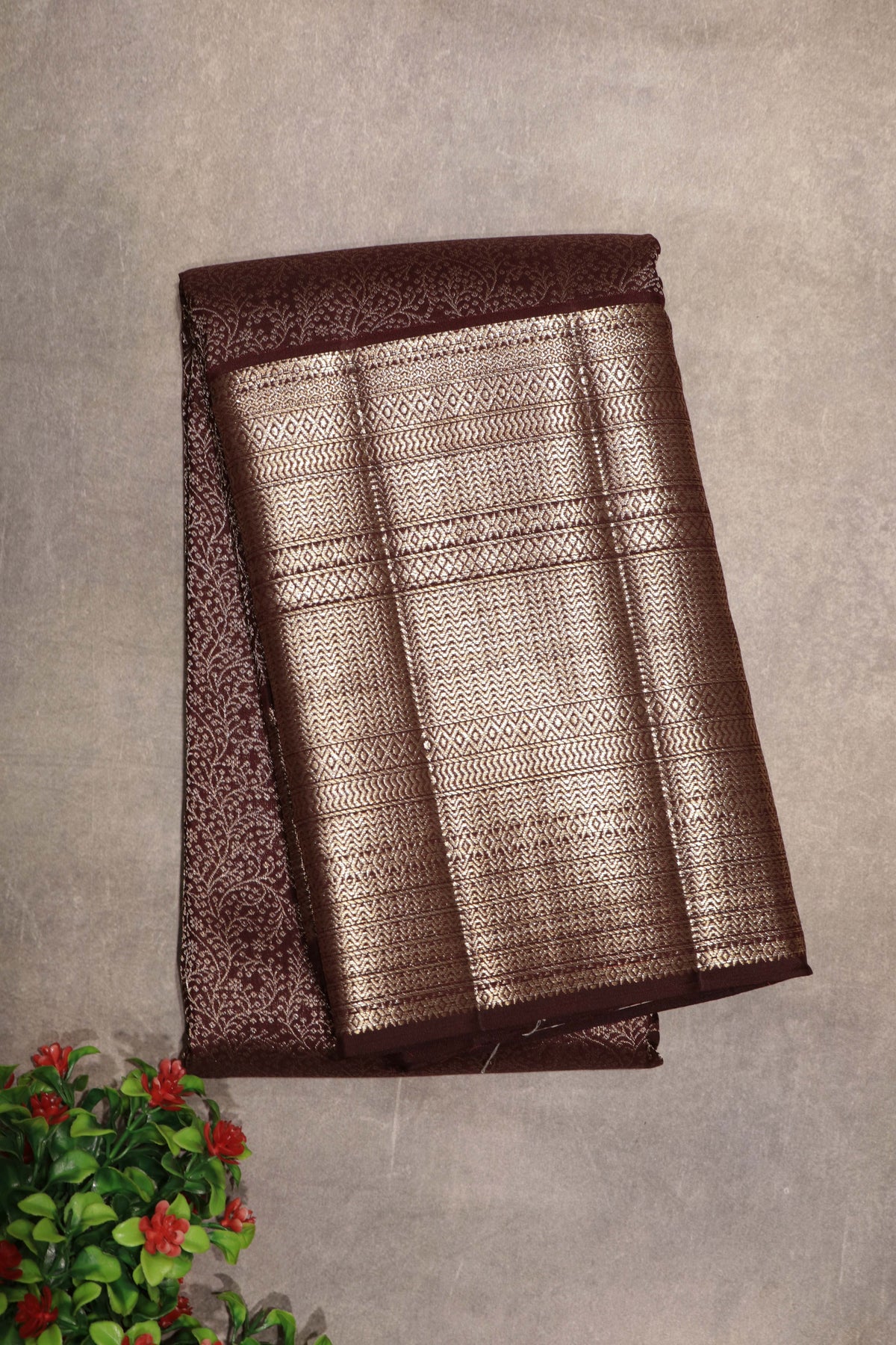 Coffee Brown Kanchivaram Silk Saree