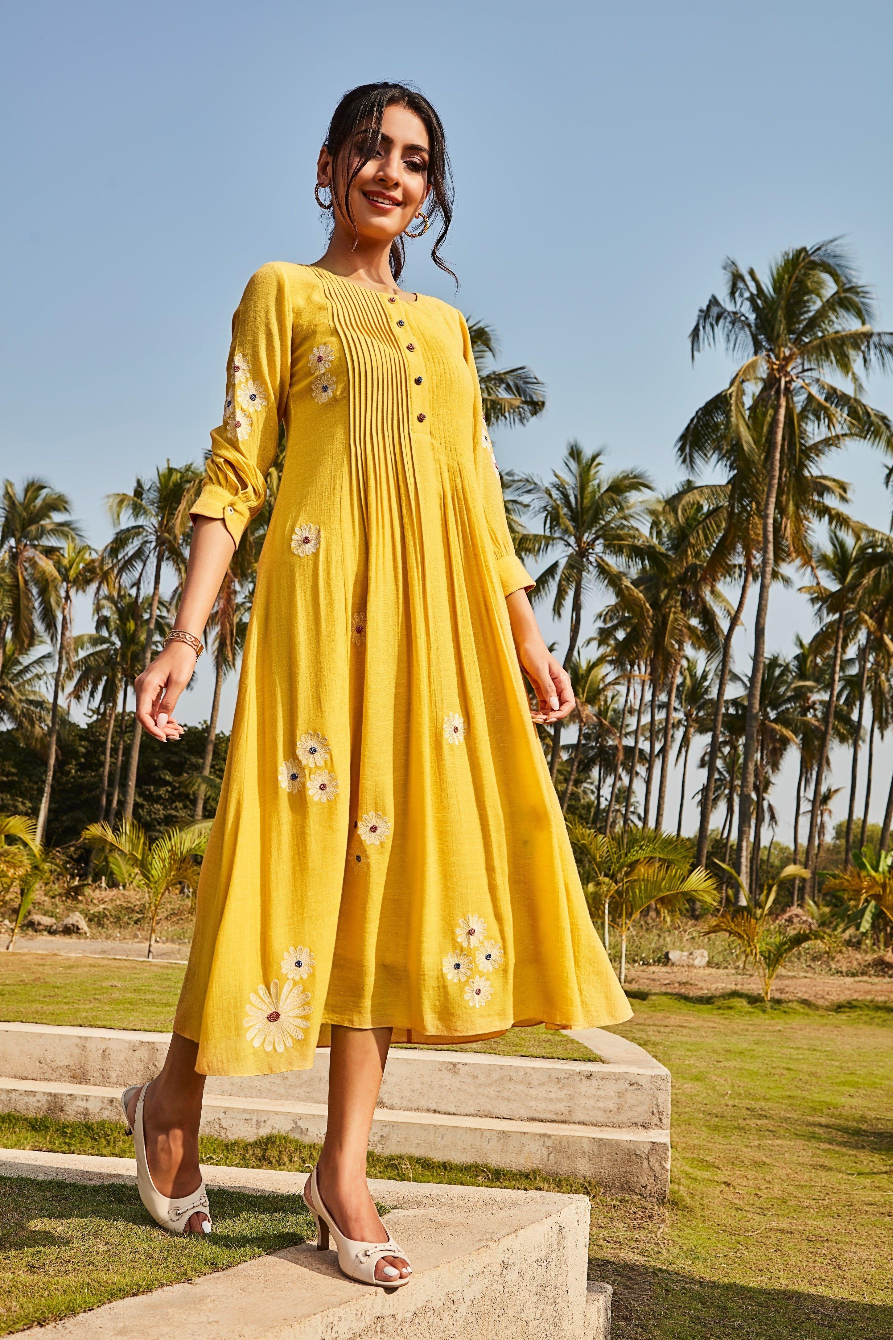 Mustard Dress Mokshaa