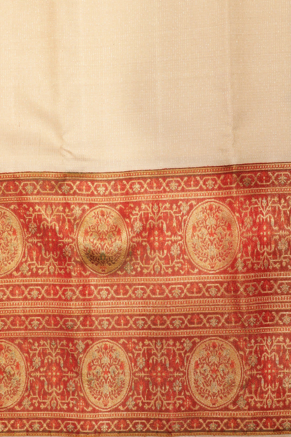 Off-White Kanchivaram Silk Saree