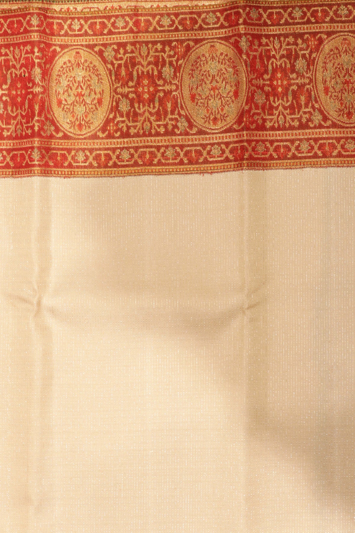 Off-White Kanchivaram Silk Saree