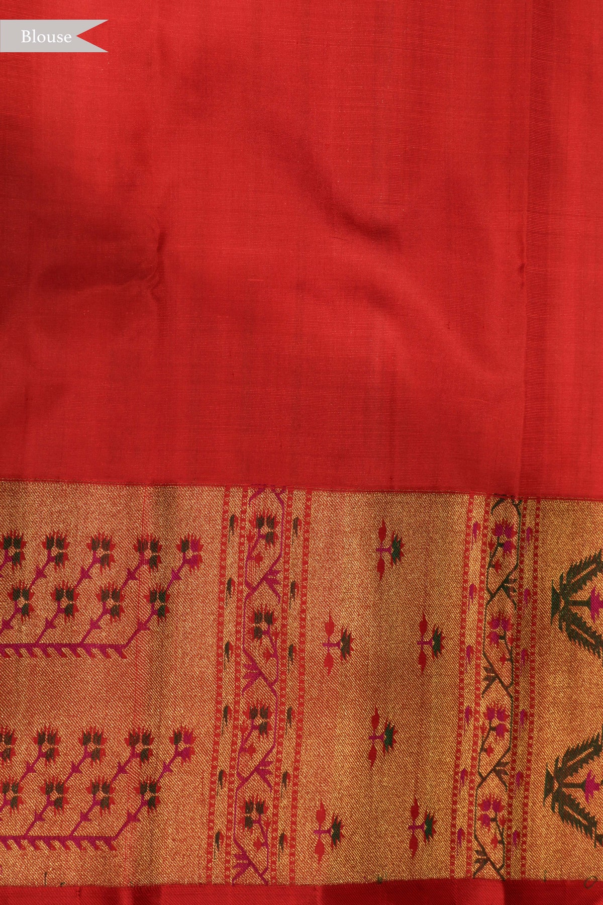 Cream Kanchivaram Silk Saree with Paithani Border