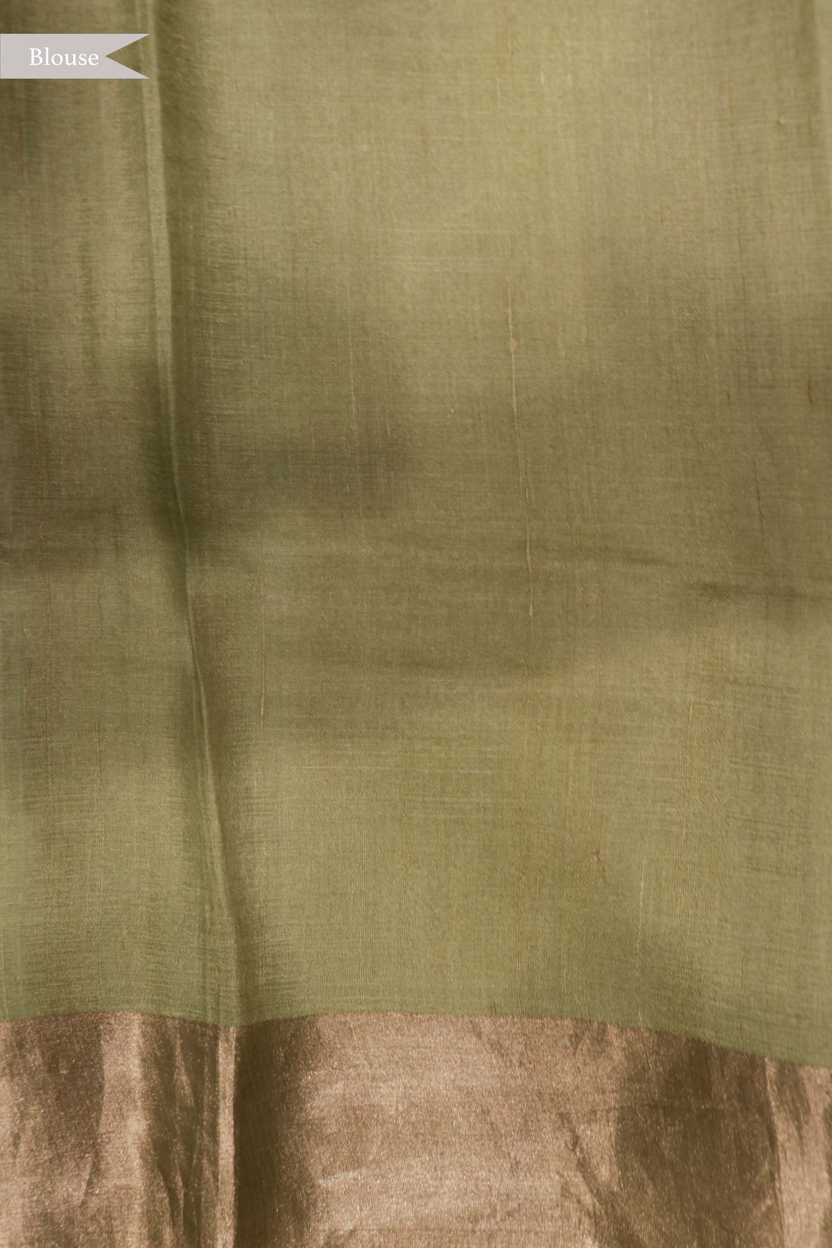 Green Tussar Silk Saree with Floral Print