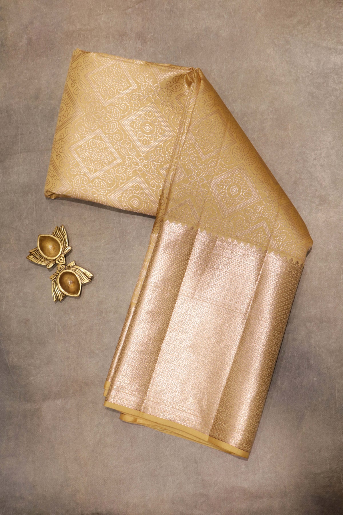 Lime Yellow Kanchivaram Silk Saree