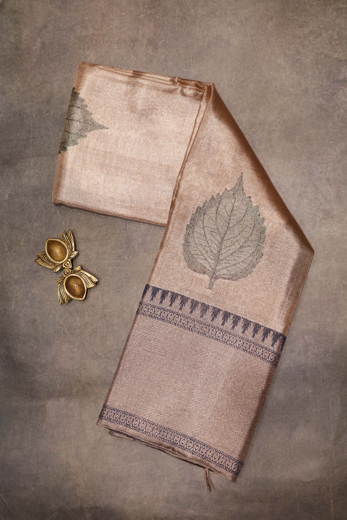 Antique Gold Kanchivaram Tissue Saree