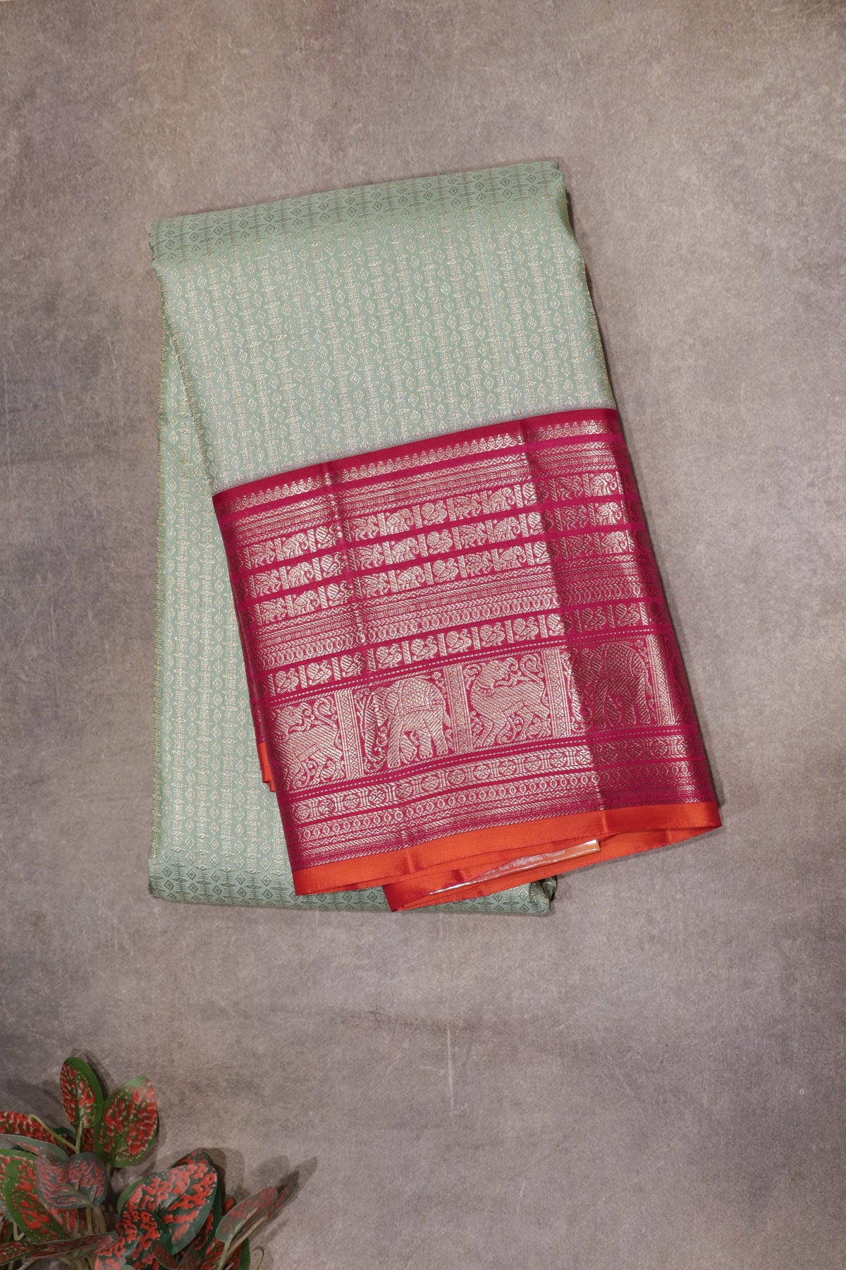 Sea Green Kanchivaram Silk Saree