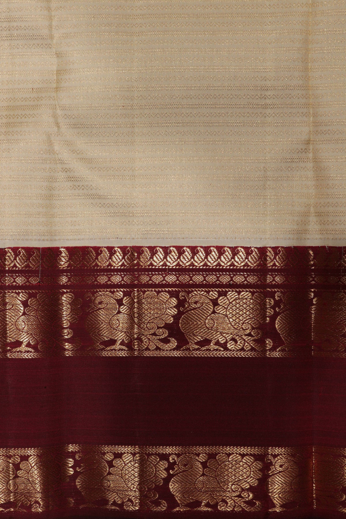 Off-White Kanchivaram Silk Saree