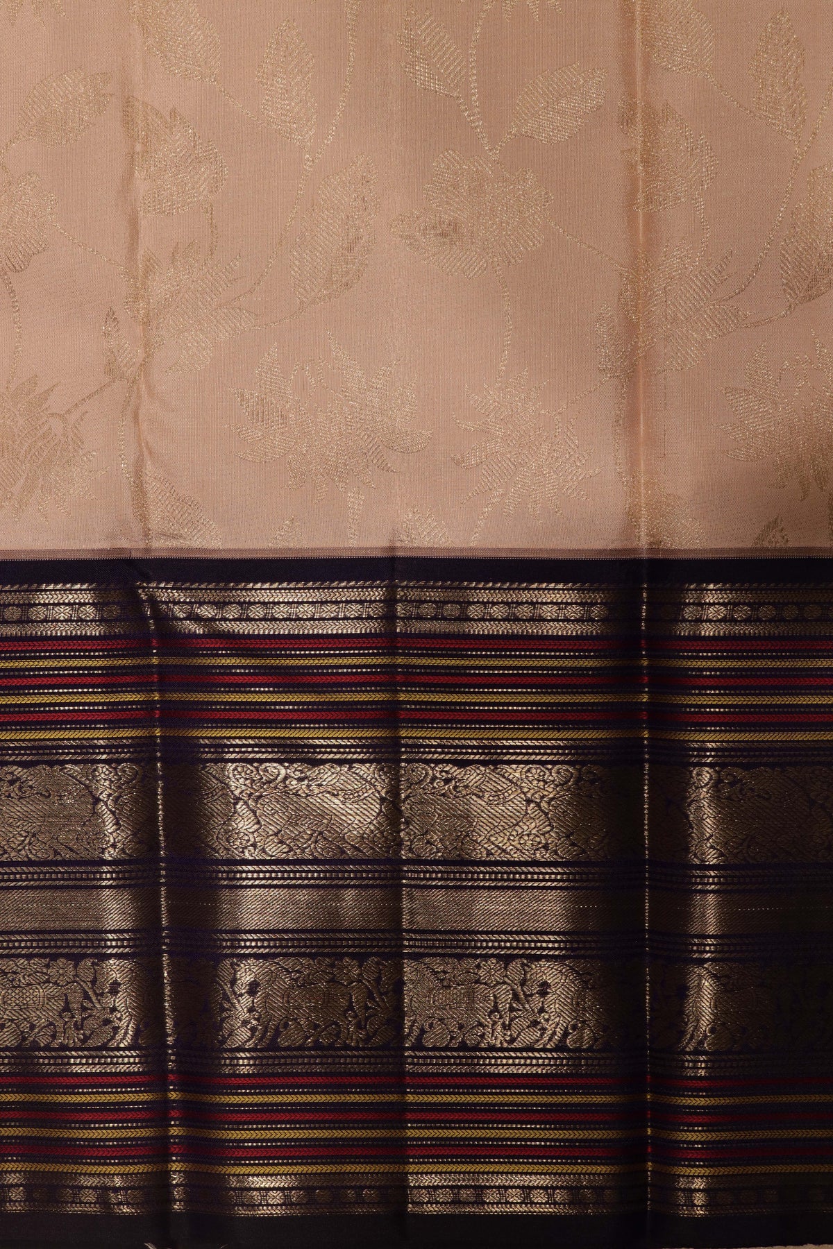Peach Kanchivaram Silk Saree