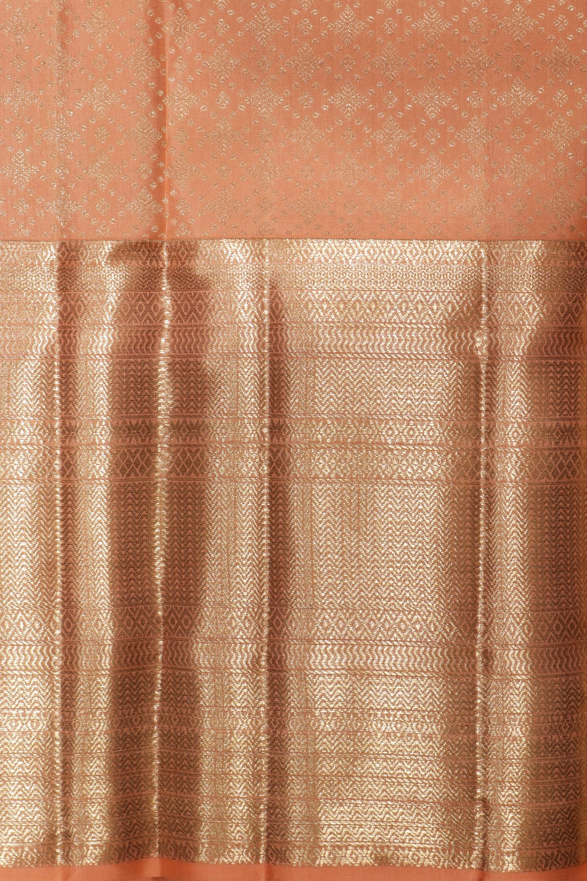 Peach Kanchivaram Silk Saree