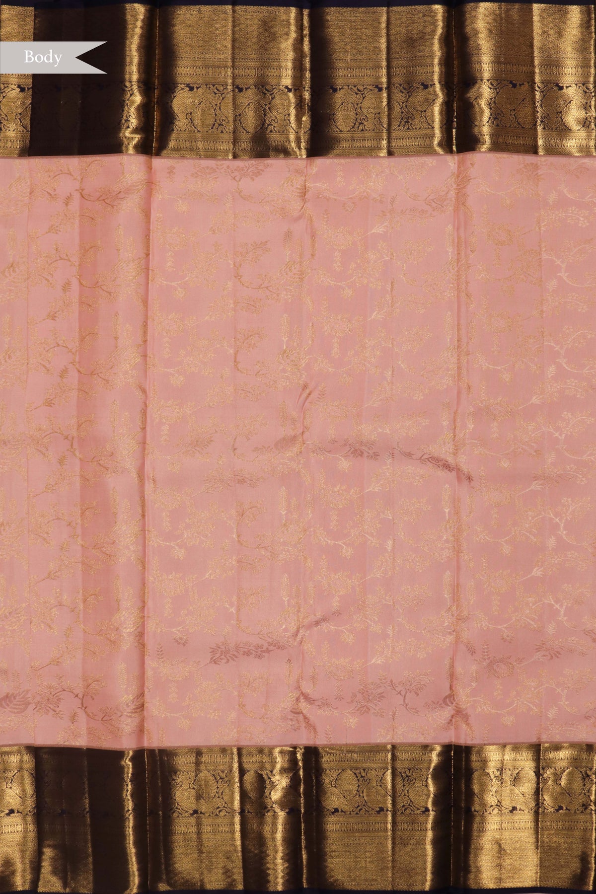 Baby Pink Kanchivaram Silk Saree
