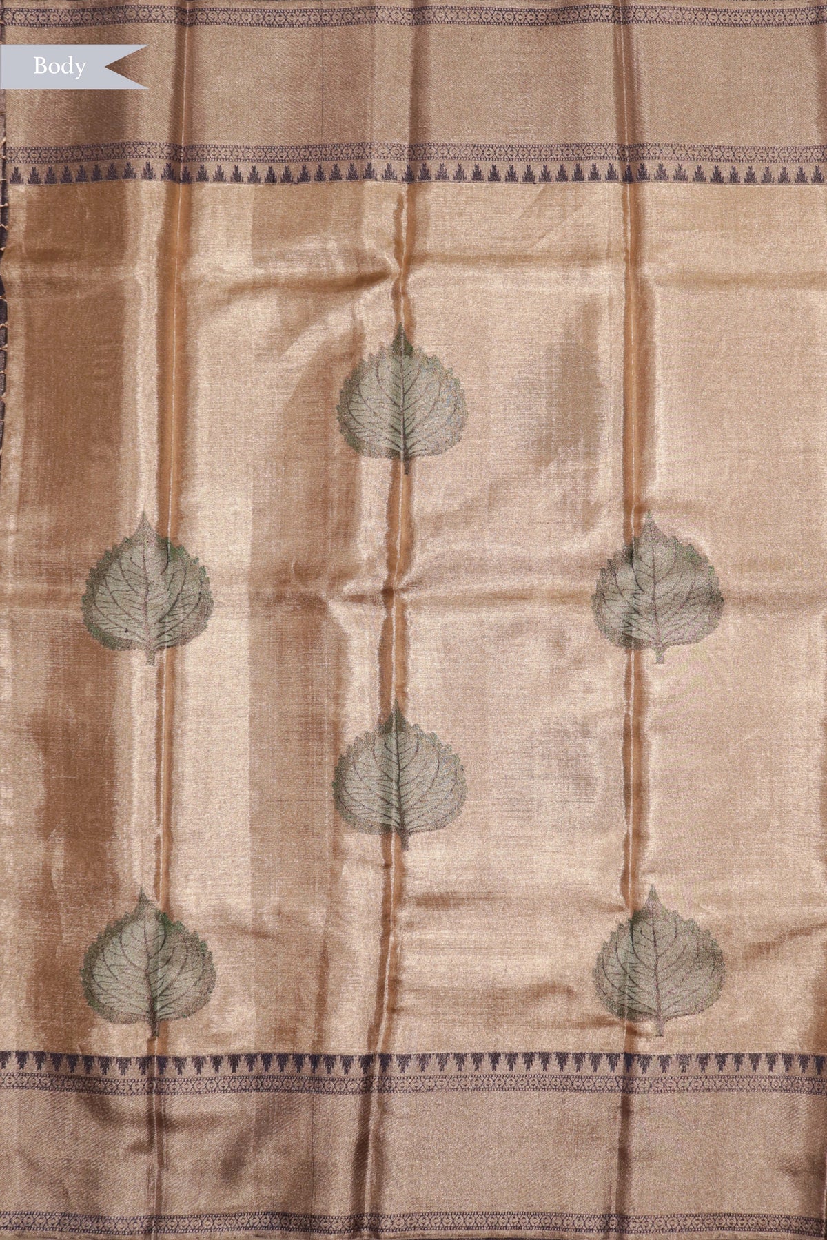 Antique Gold Kanchivaram Tissue Saree