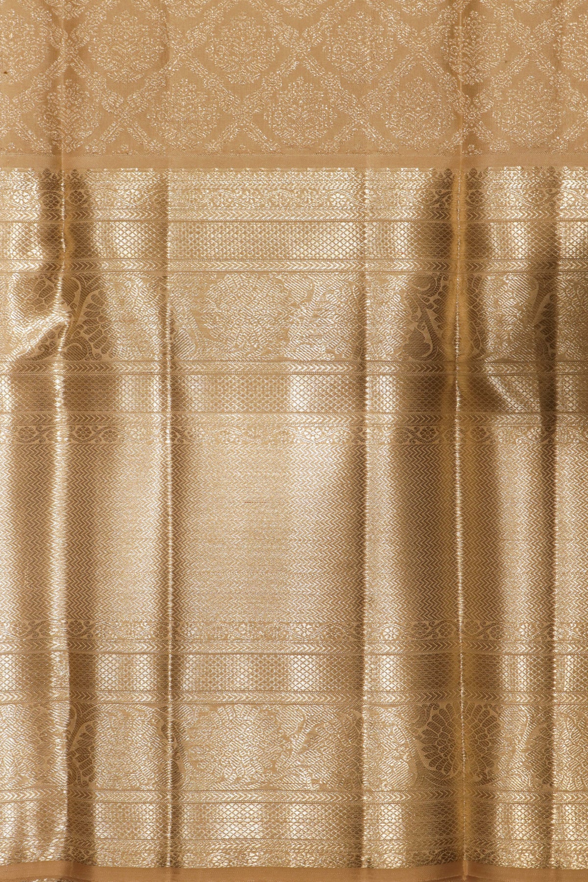Beige Kanchivaram Silk Saree