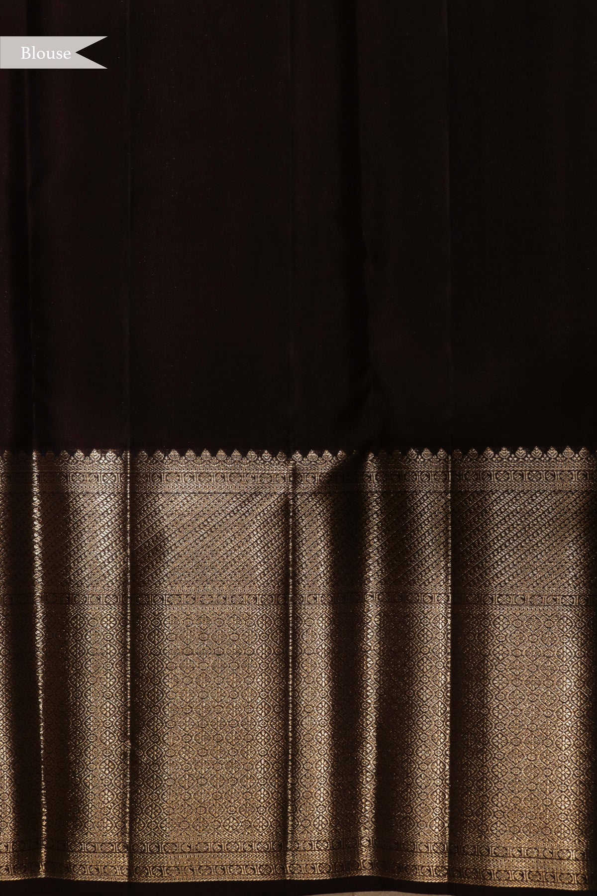 Dark Brown Kanchivaram Silk Saree