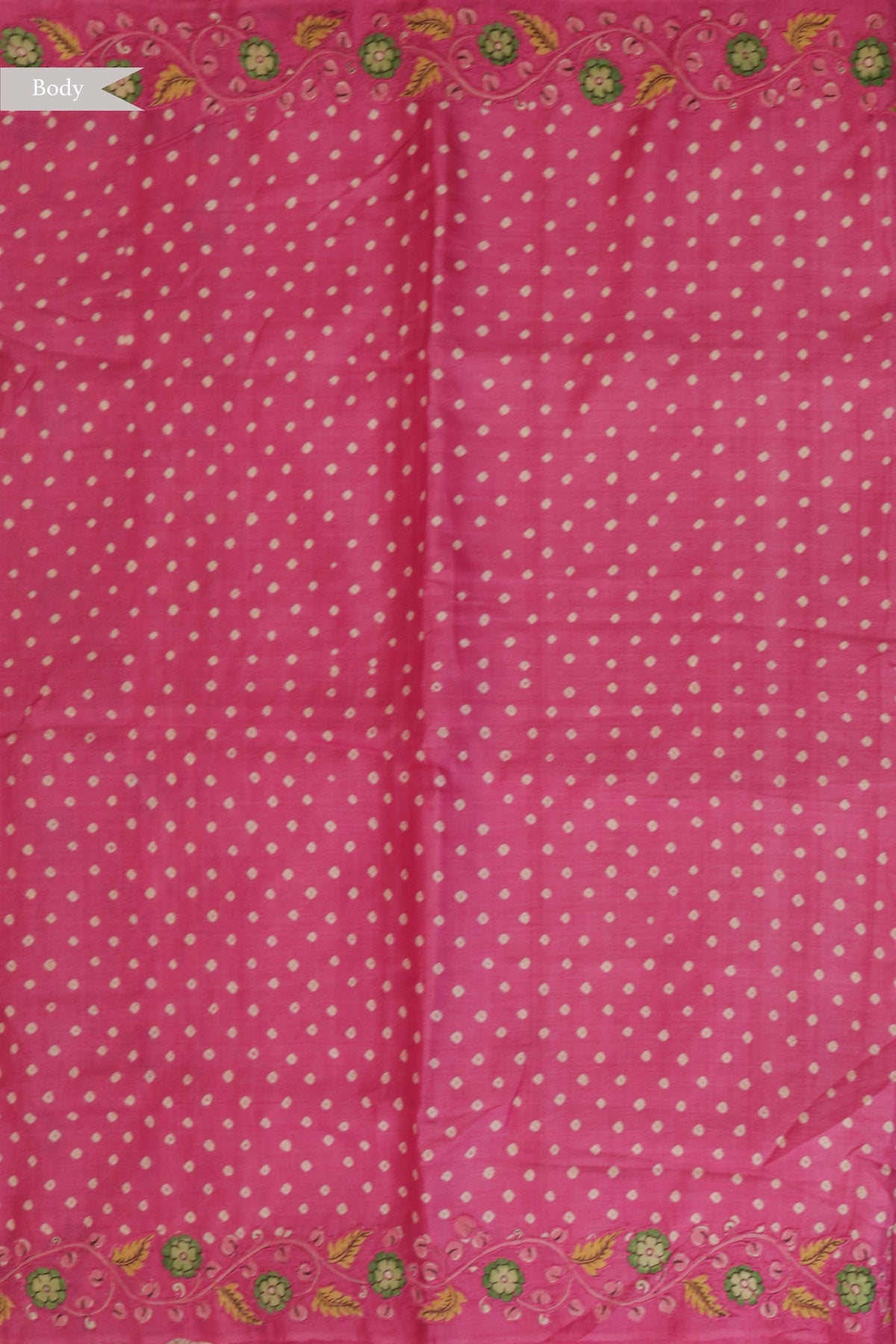 Rani Pink Tussar Silk Saree