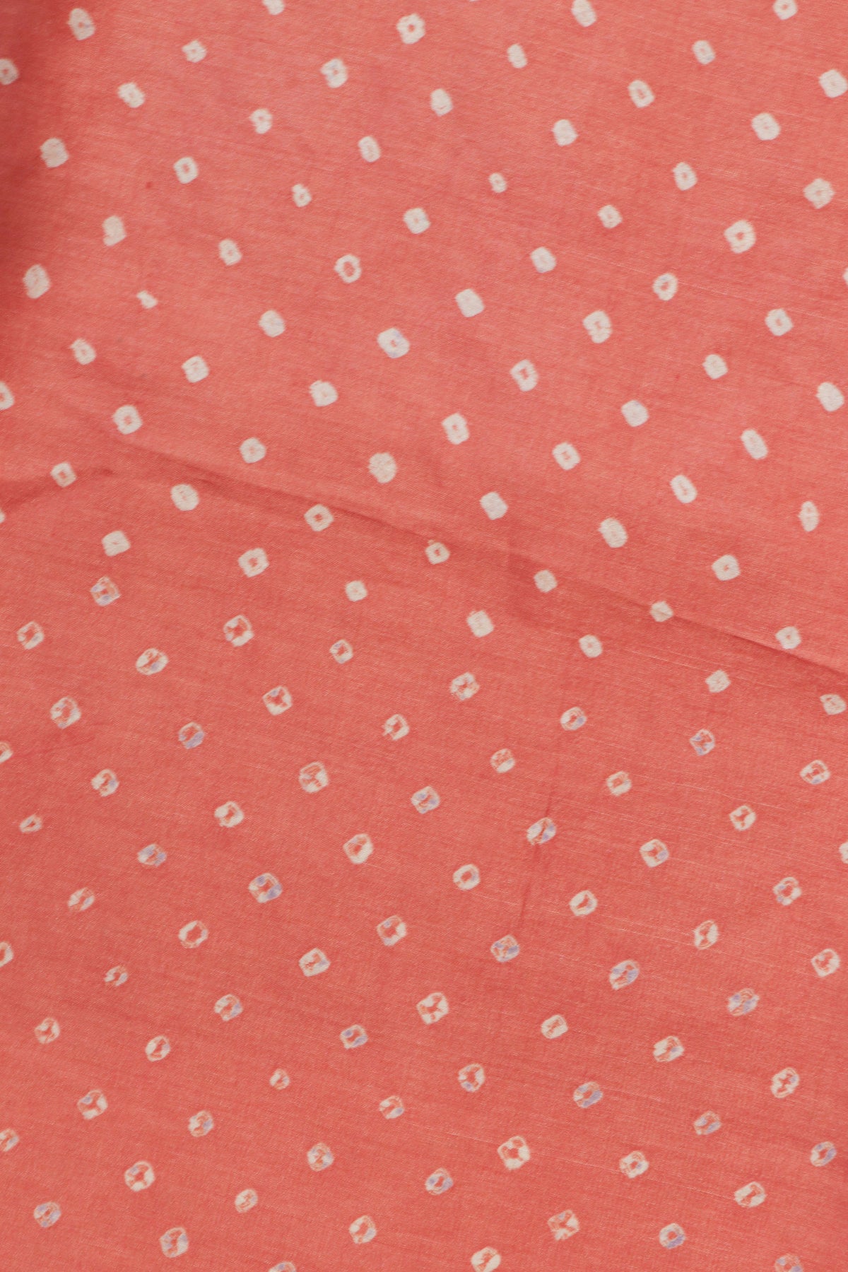 Coral Pink Tussar Silk Saree - Mokshaa