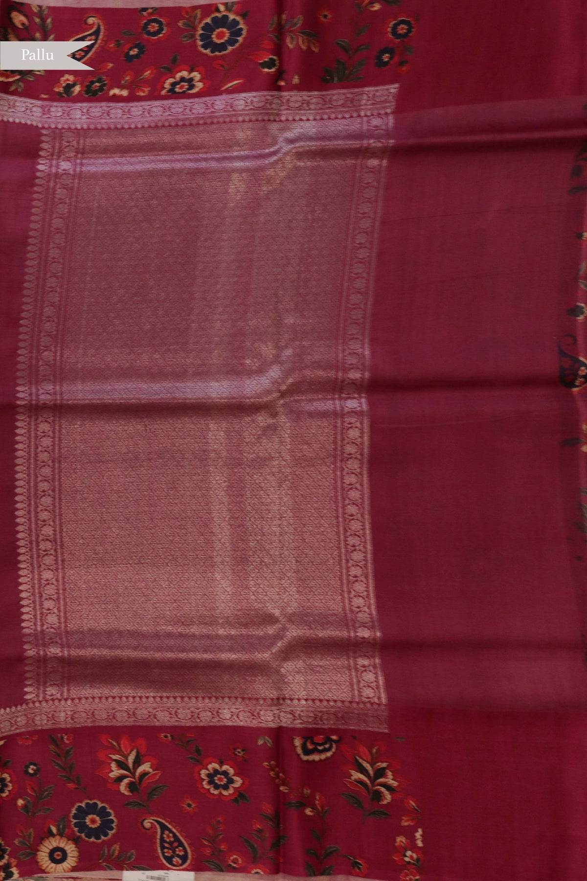 Rani Pink Tussar Silk Saree - Mokshaa