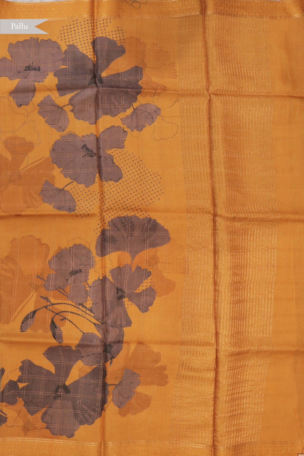 Mustard Yellow Soft Tussar Silk Saree - Mokshaa