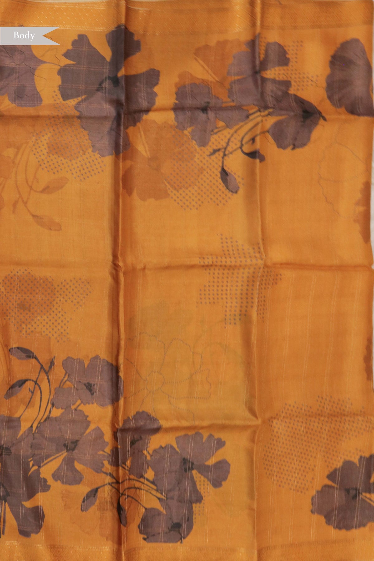 Mustard Yellow Soft Tussar Silk Saree - Mokshaa