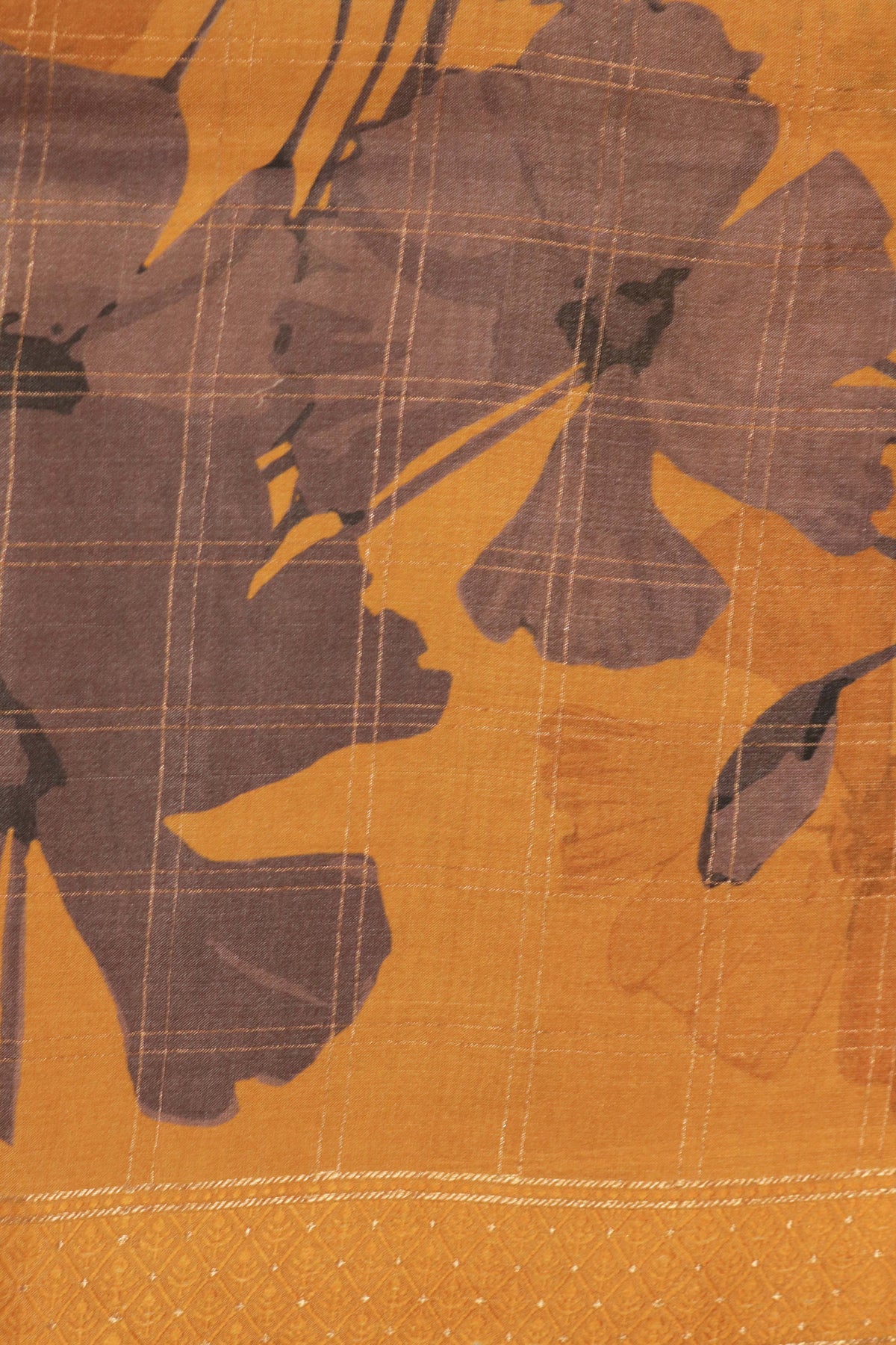 Mustard Yellow Soft Tussar Silk Saree - Mokshaa
