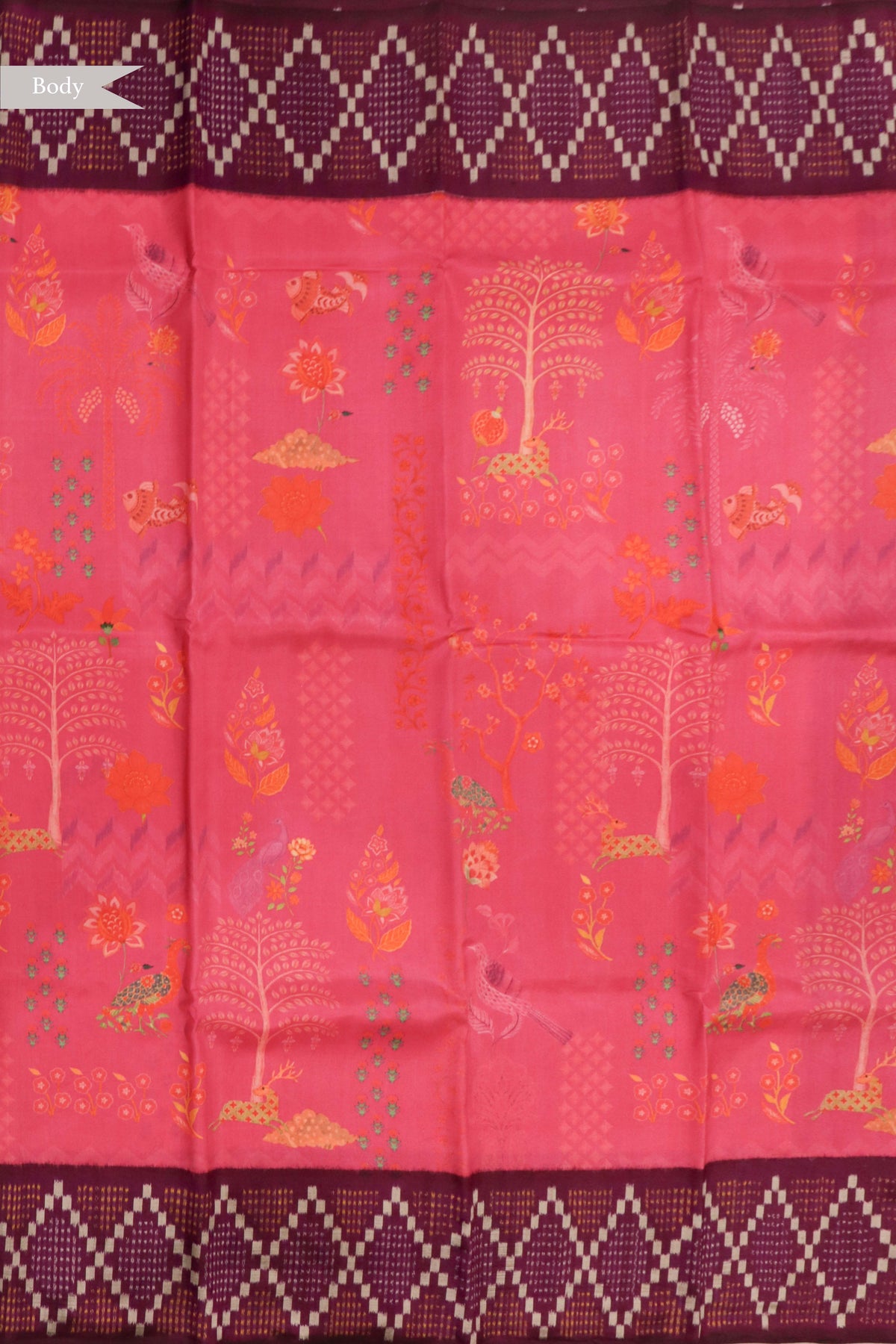 Pink Patola Silk Saree