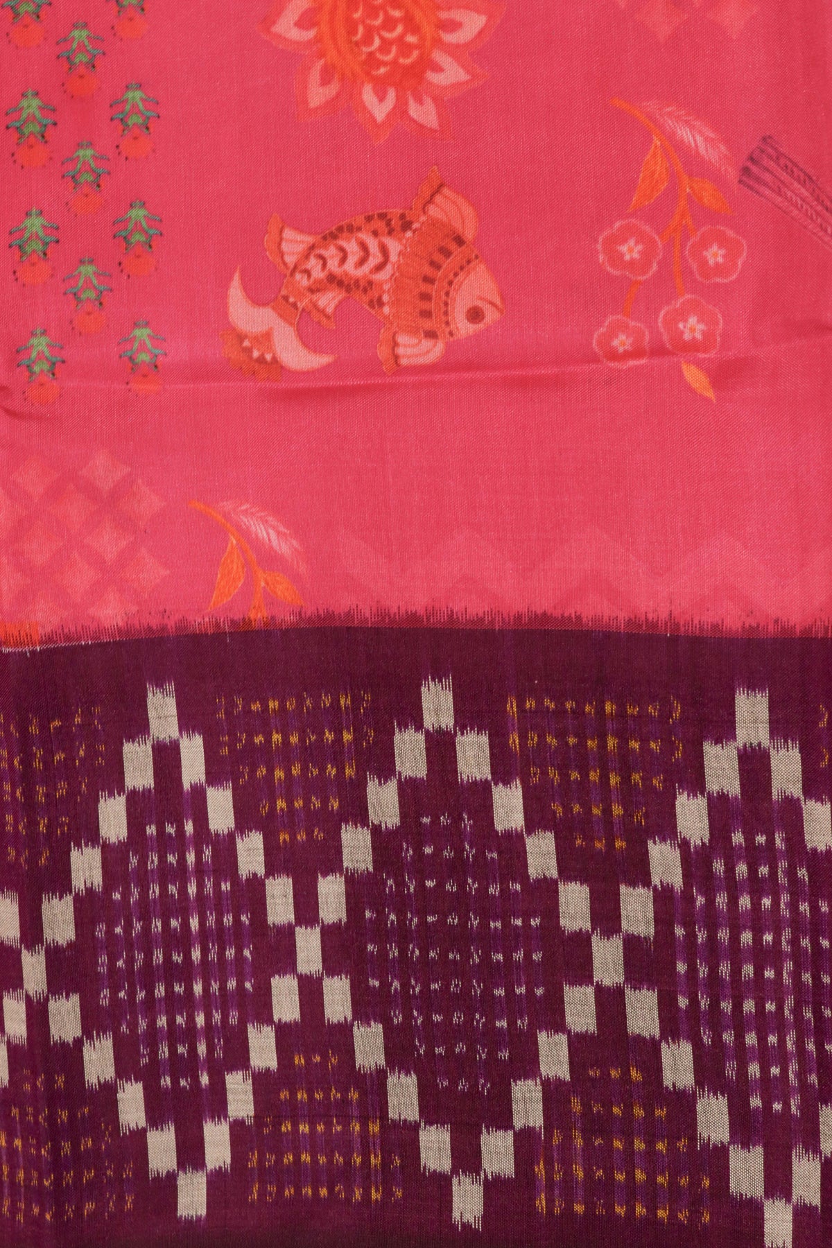 Pink Patola Silk Saree