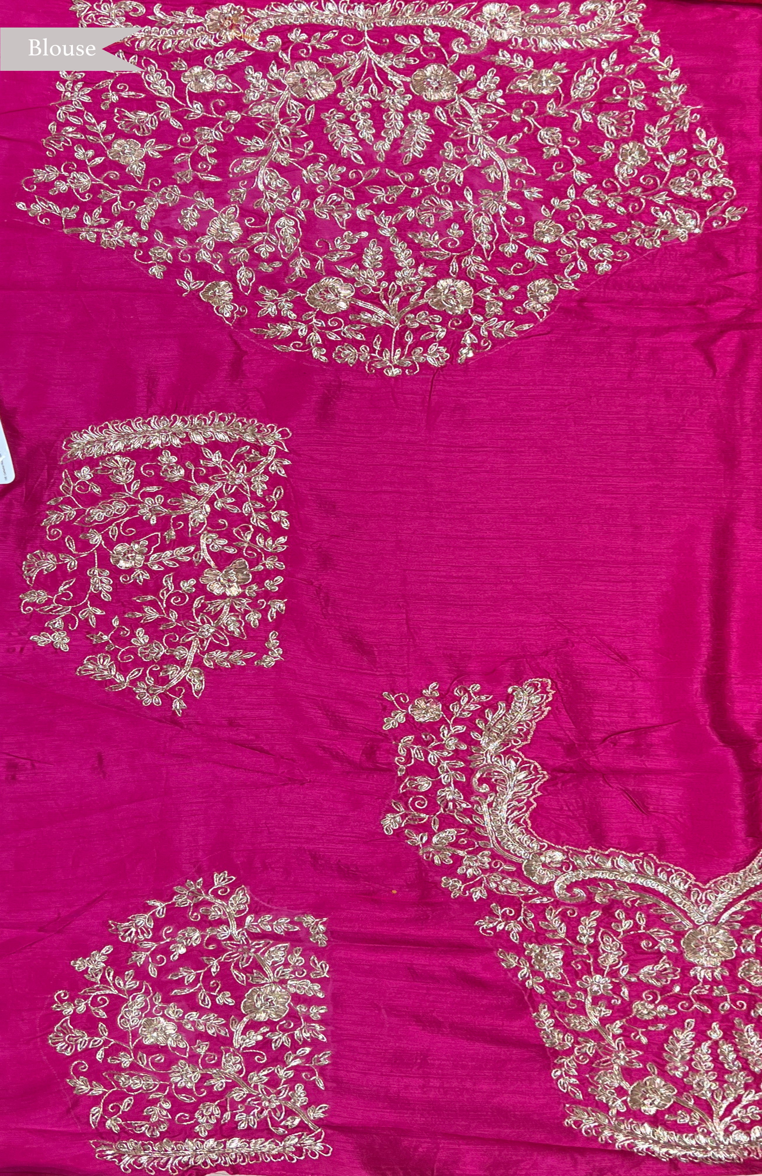 Pink Banaras Silk Saree with Zardosi Work Border