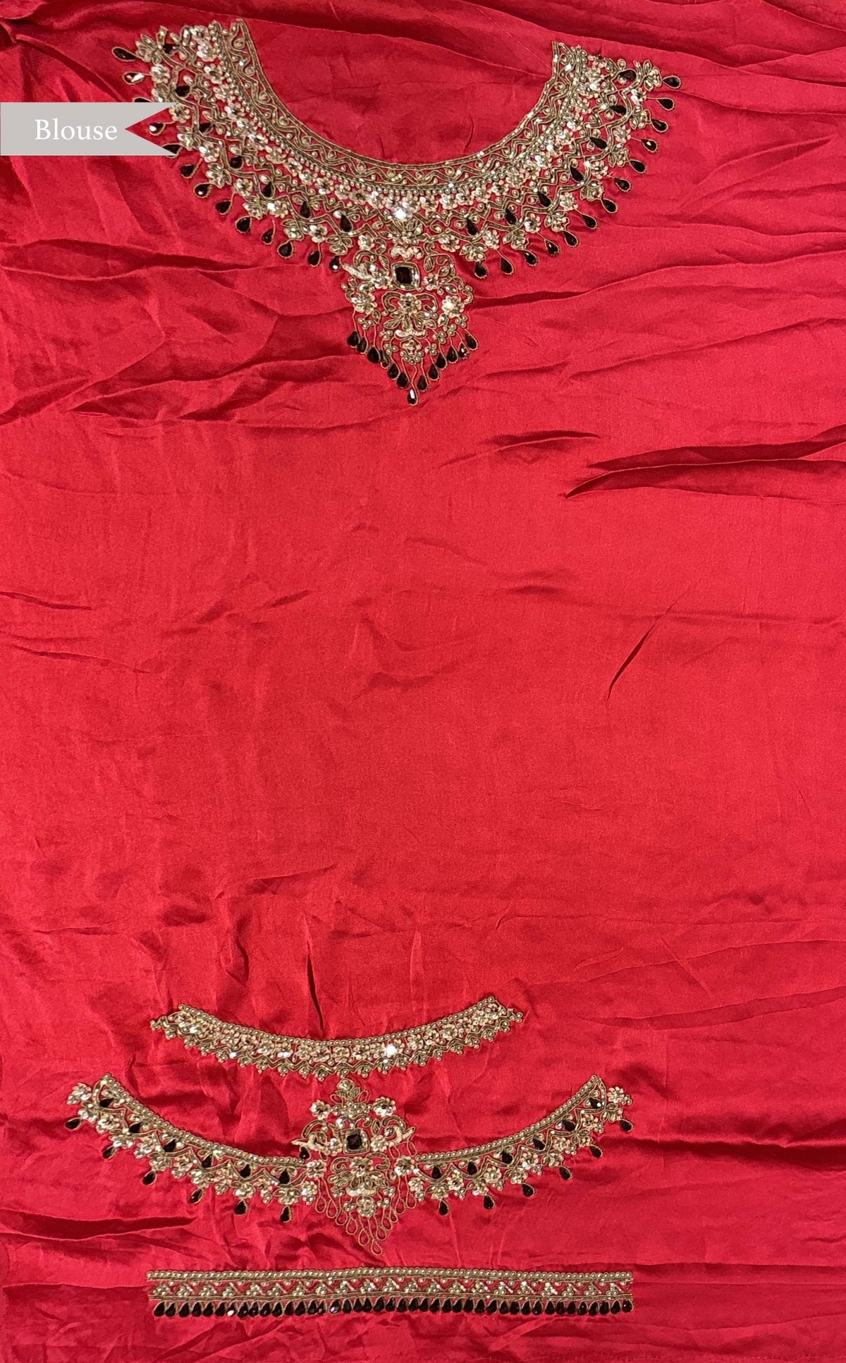 Maroon Satin Silk Saree