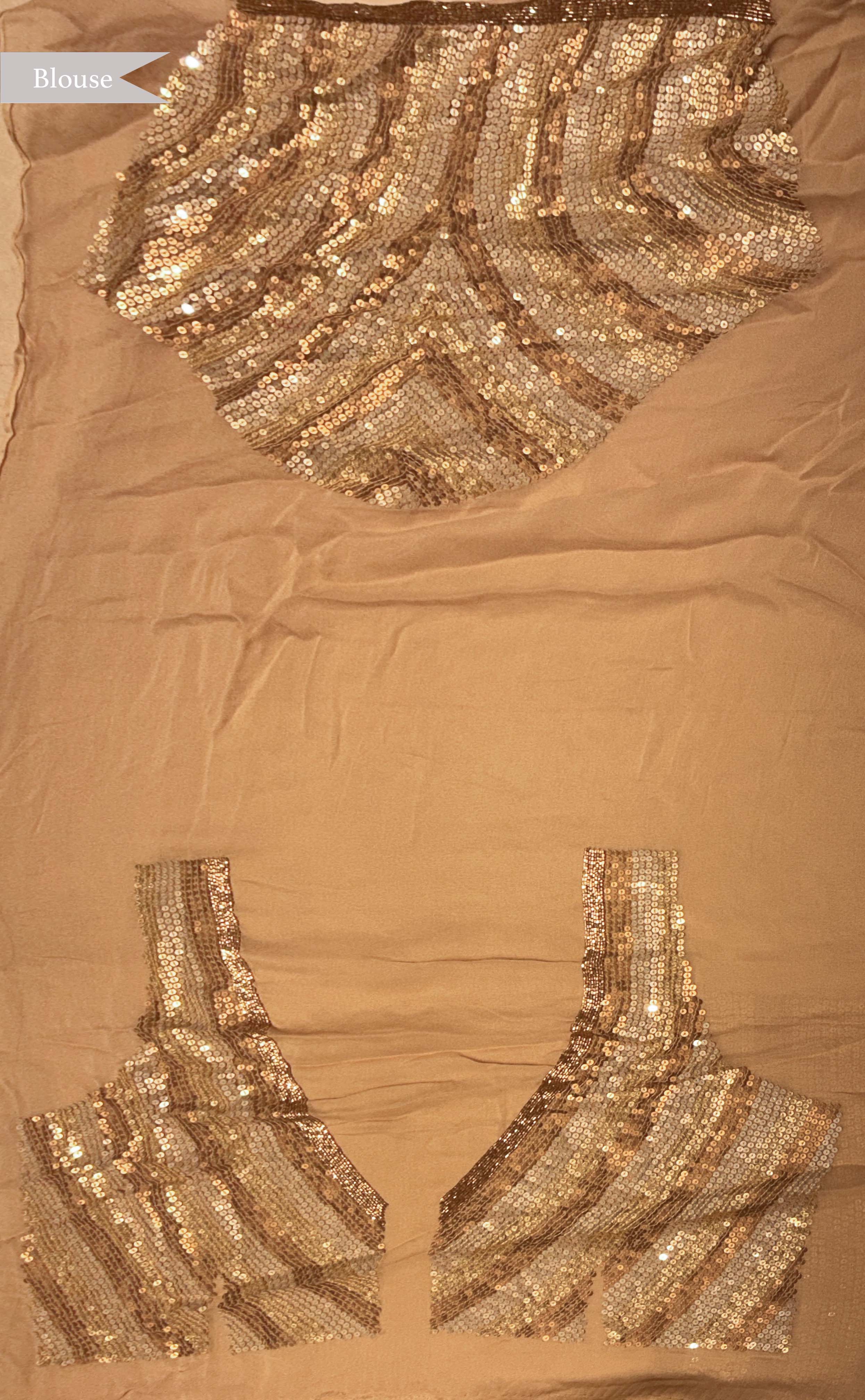 Gold Georgette Saree