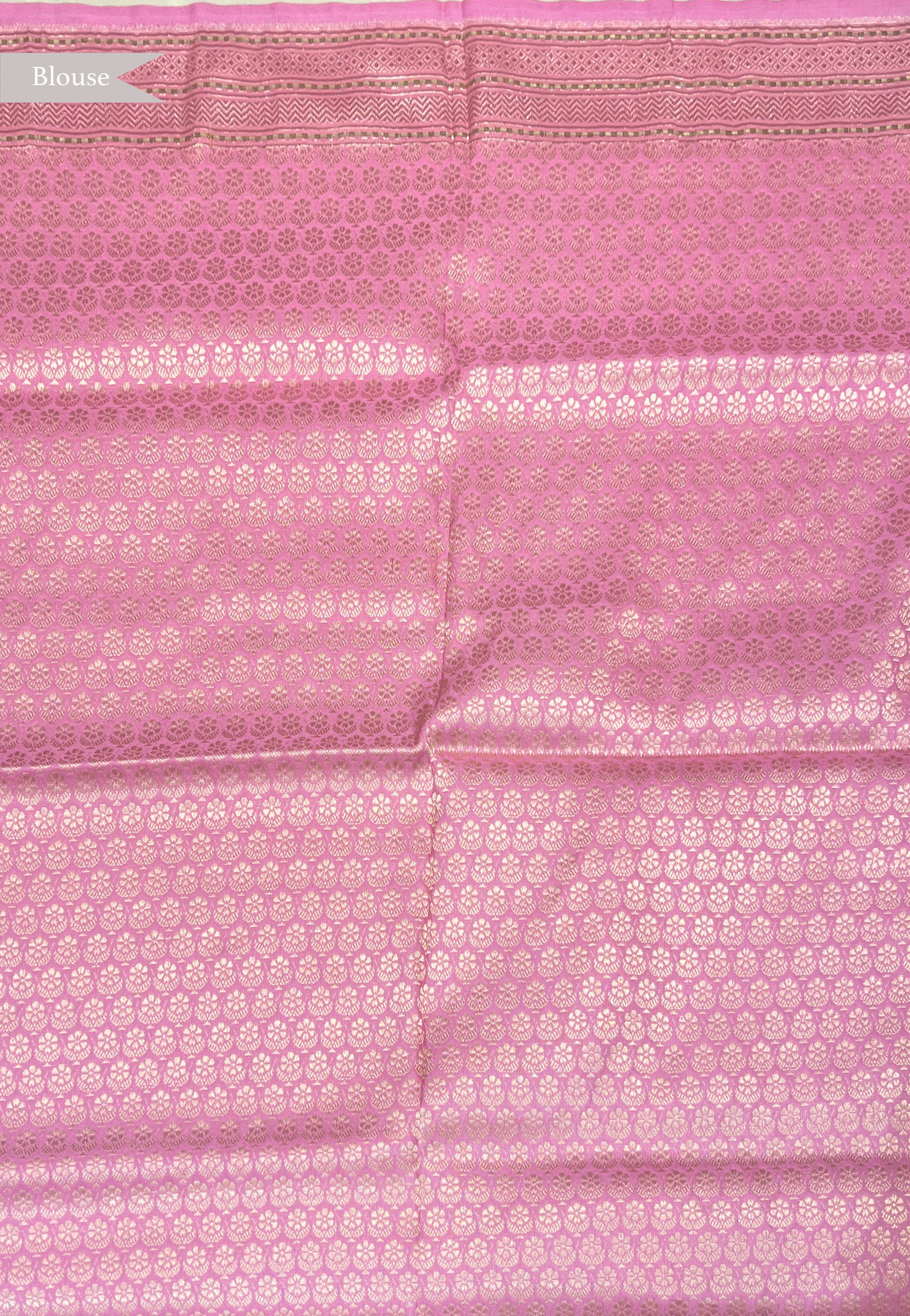 Baby Pink Banarasi Silk Saree