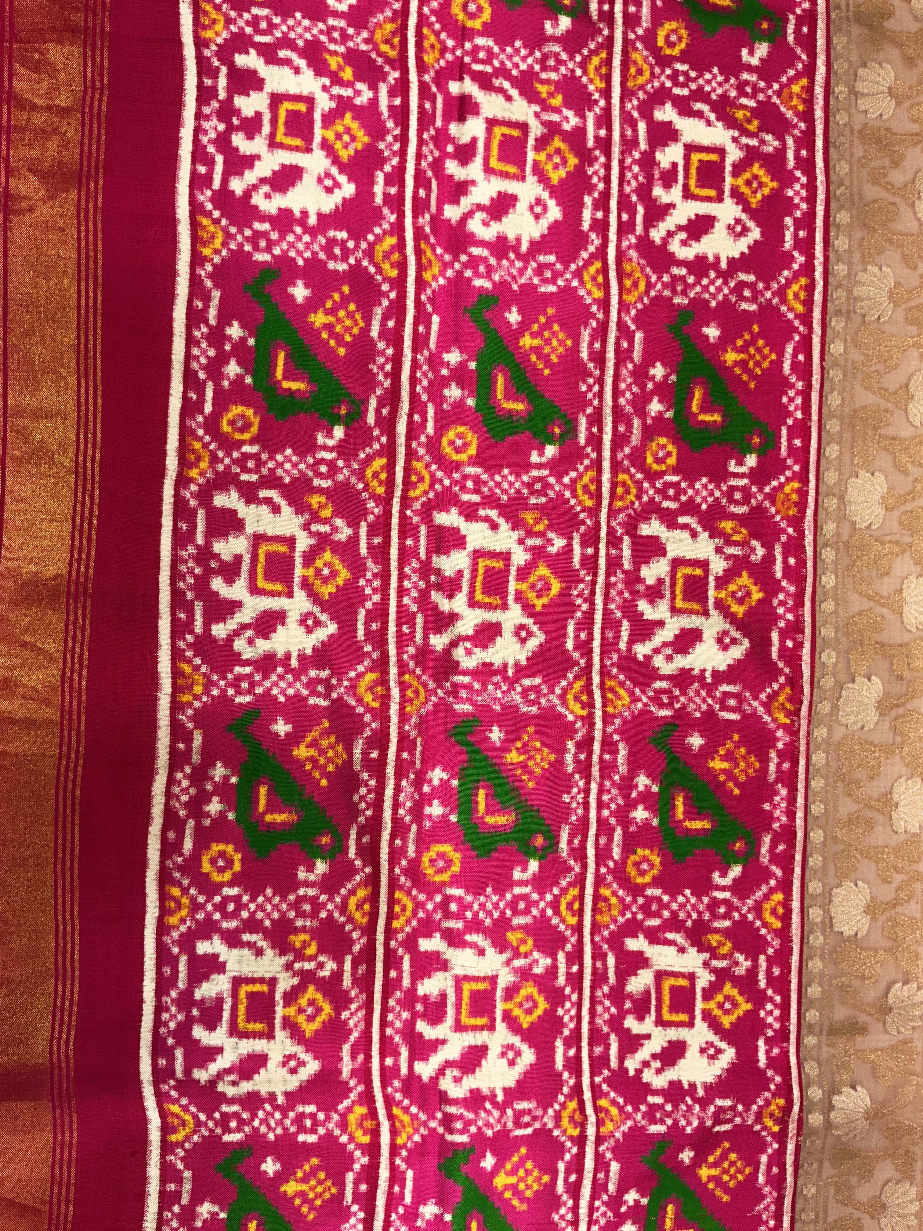 Lavender Kora Silk Saree