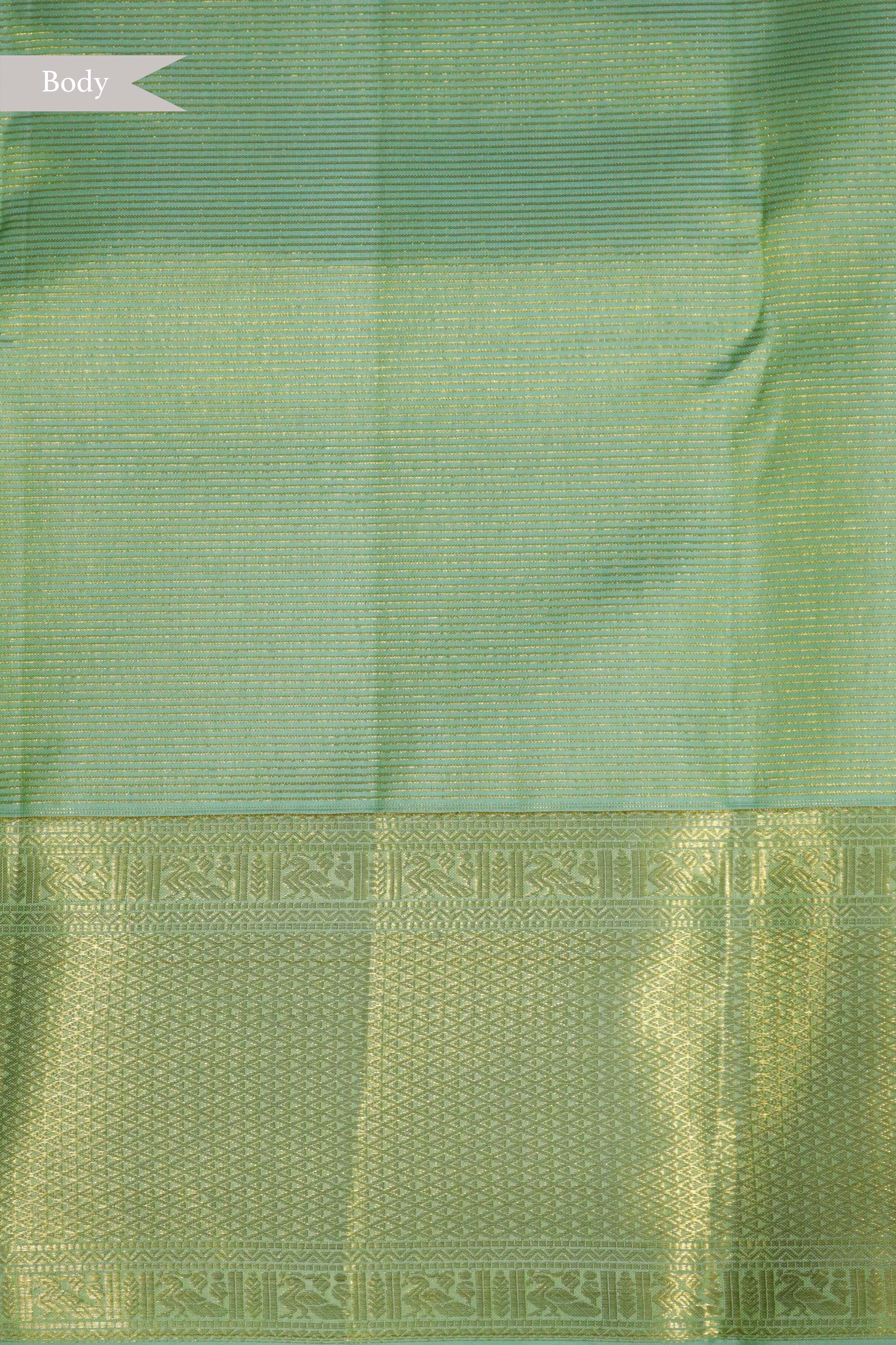 Mint Green Kanchipuram Silk Saree