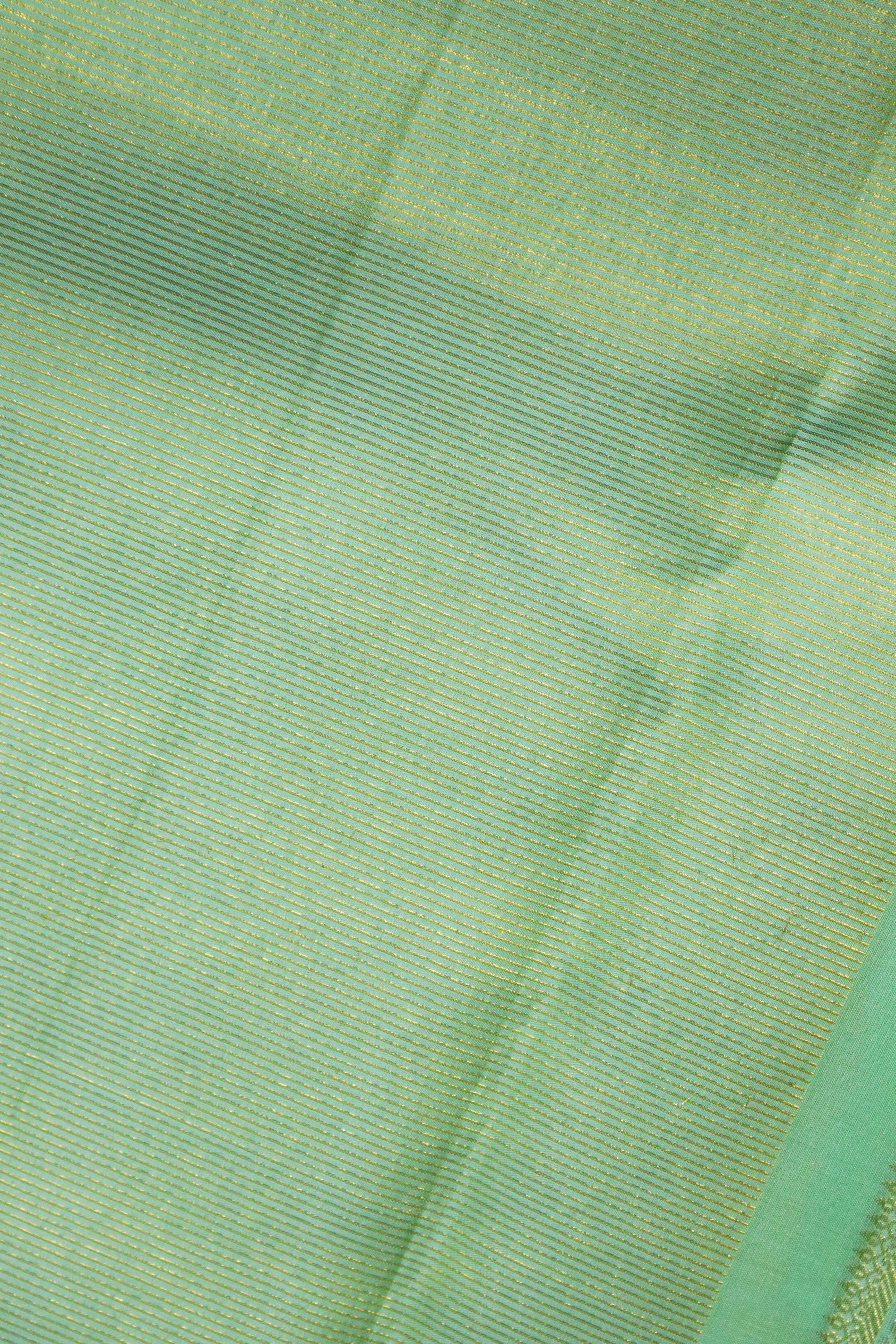 Mint Green Kanchipuram Silk Saree