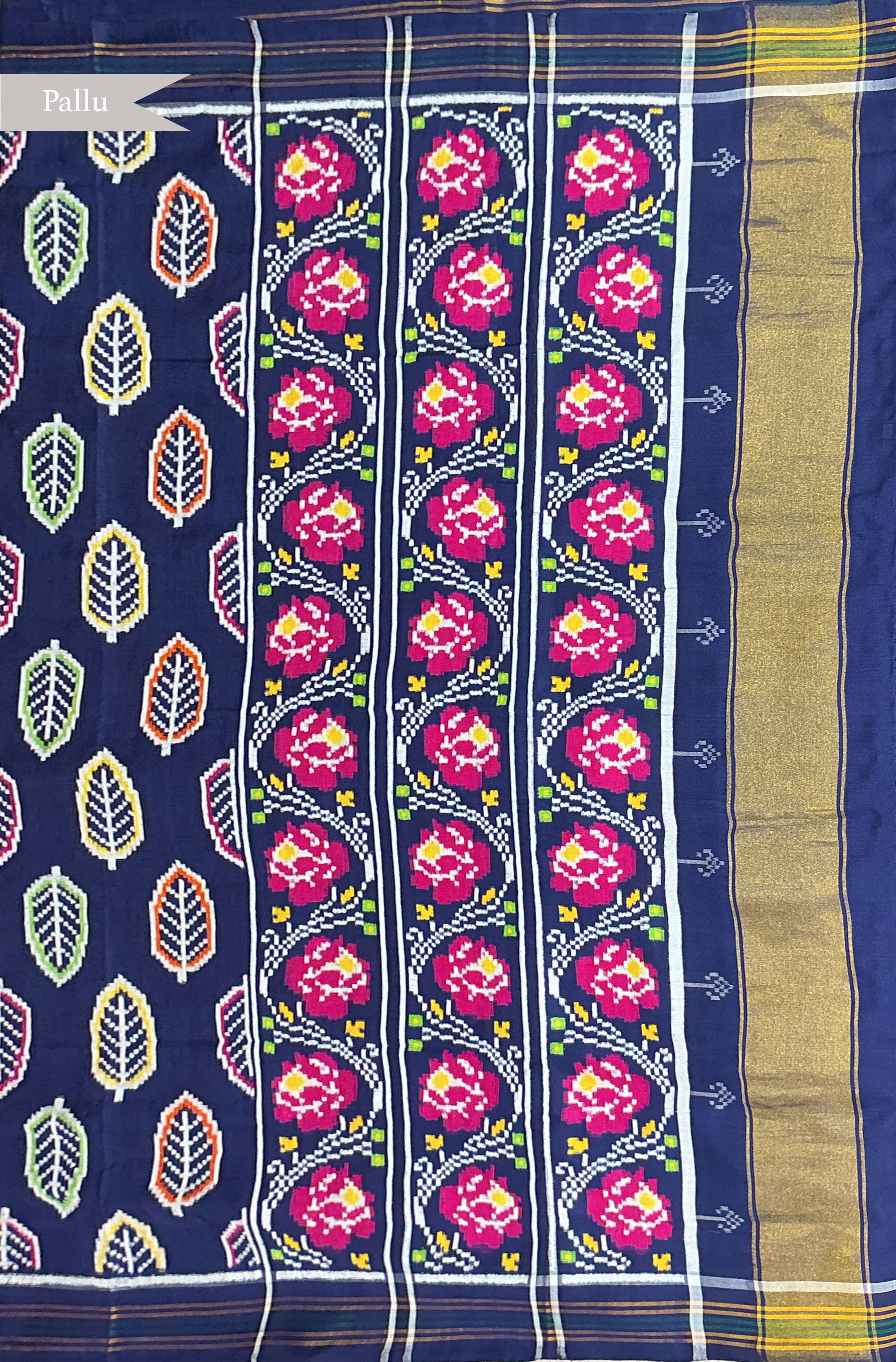 Blue Pattan Patola Silk Saree