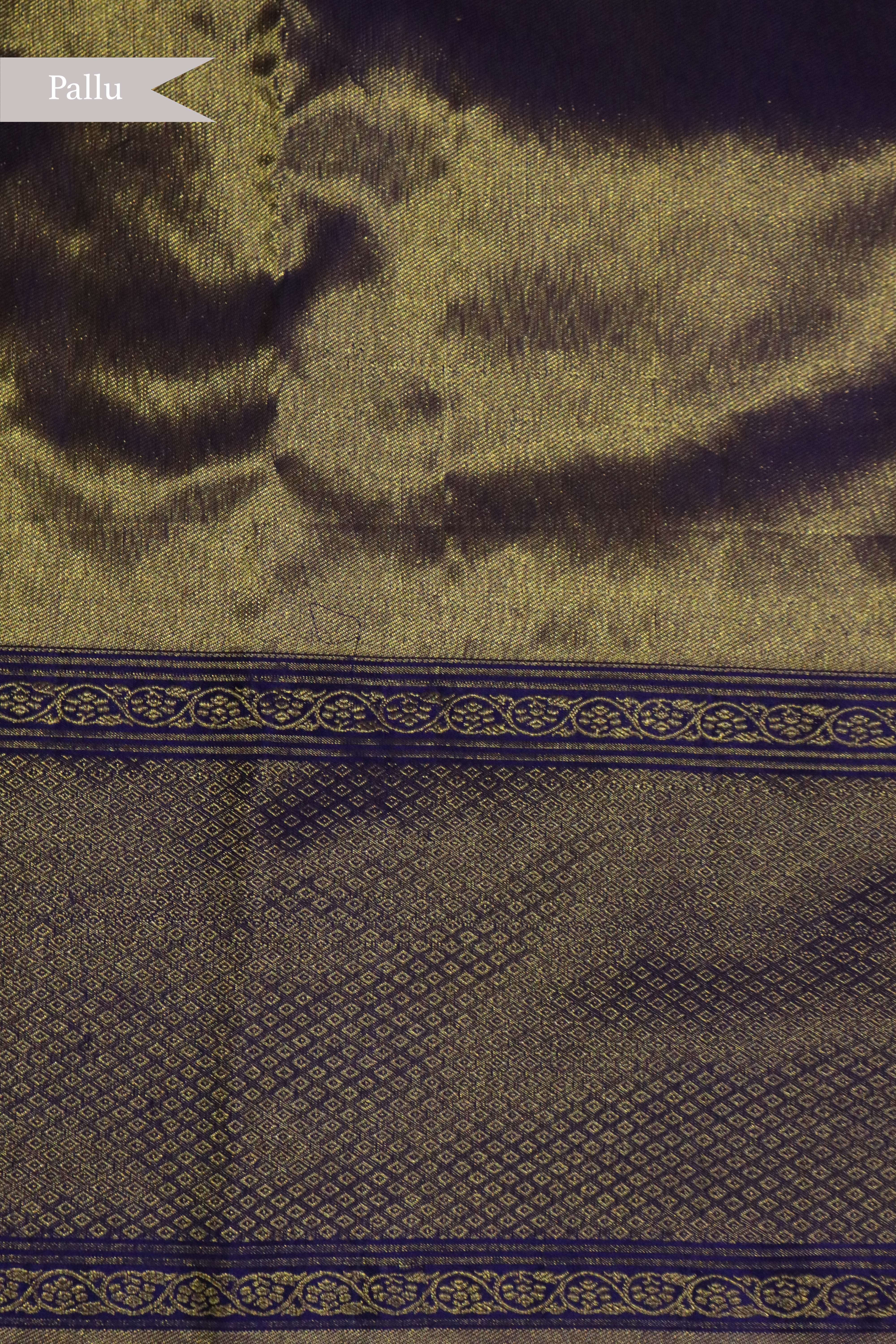 Royal Blue Kanchipuram Silk Saree - Mokshaa