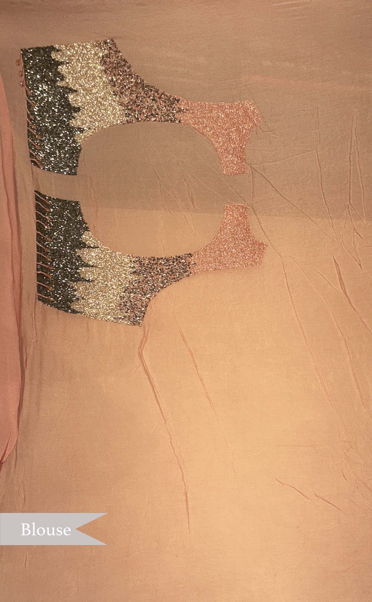 Pink Crush Crepe Saree with Sequin Work