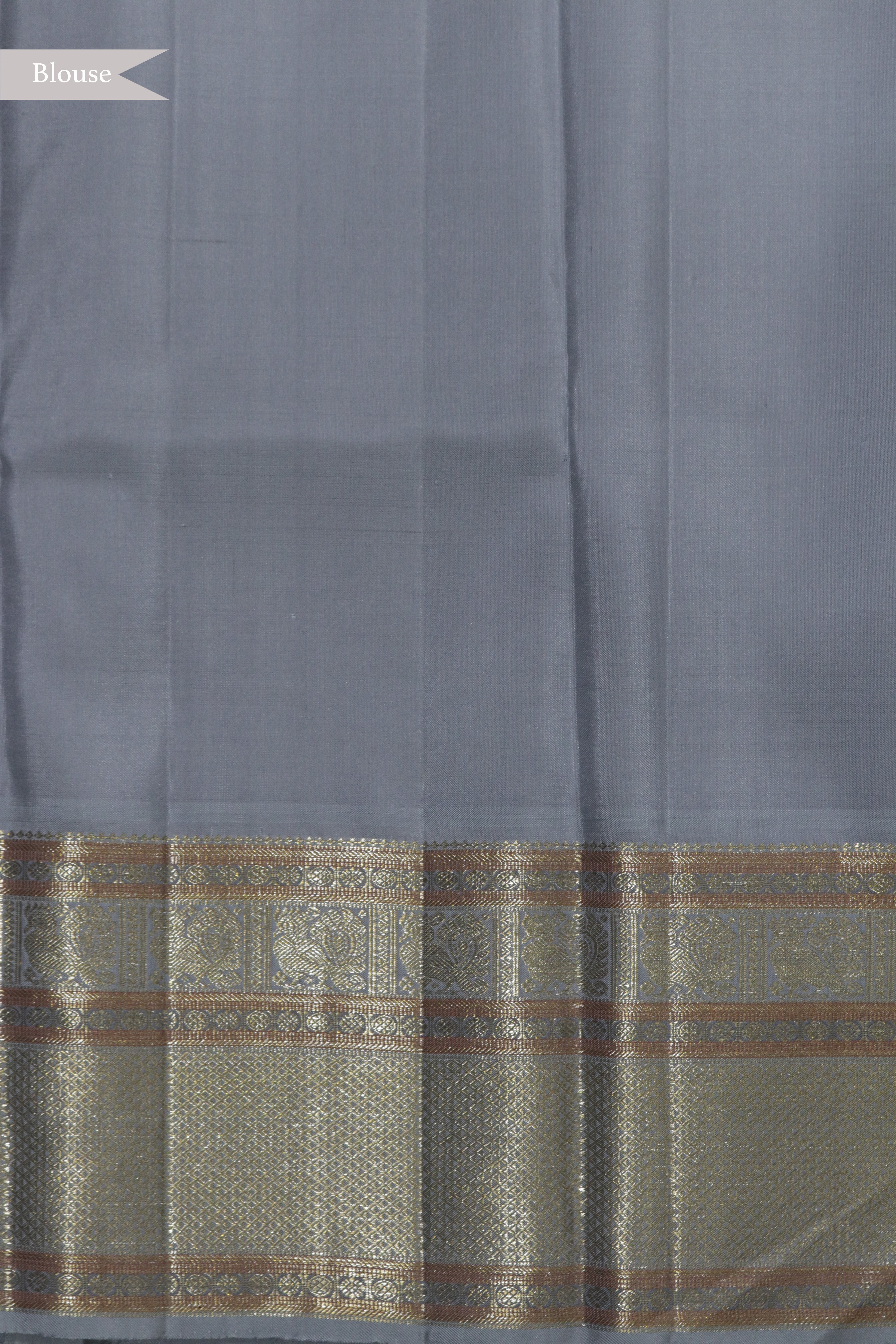 Teal Blue Kanchivaram Silk Contrast Beige Zari Border